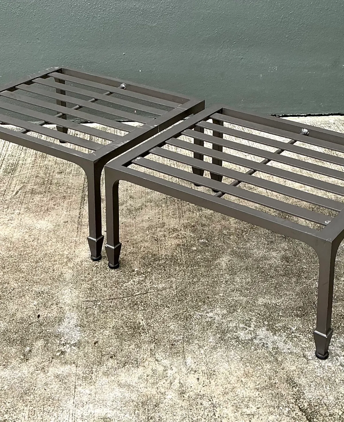 Vintage McKinnon And Harris Cast Aluminum Chairs With Ottomans - A Pair — additional photo 2