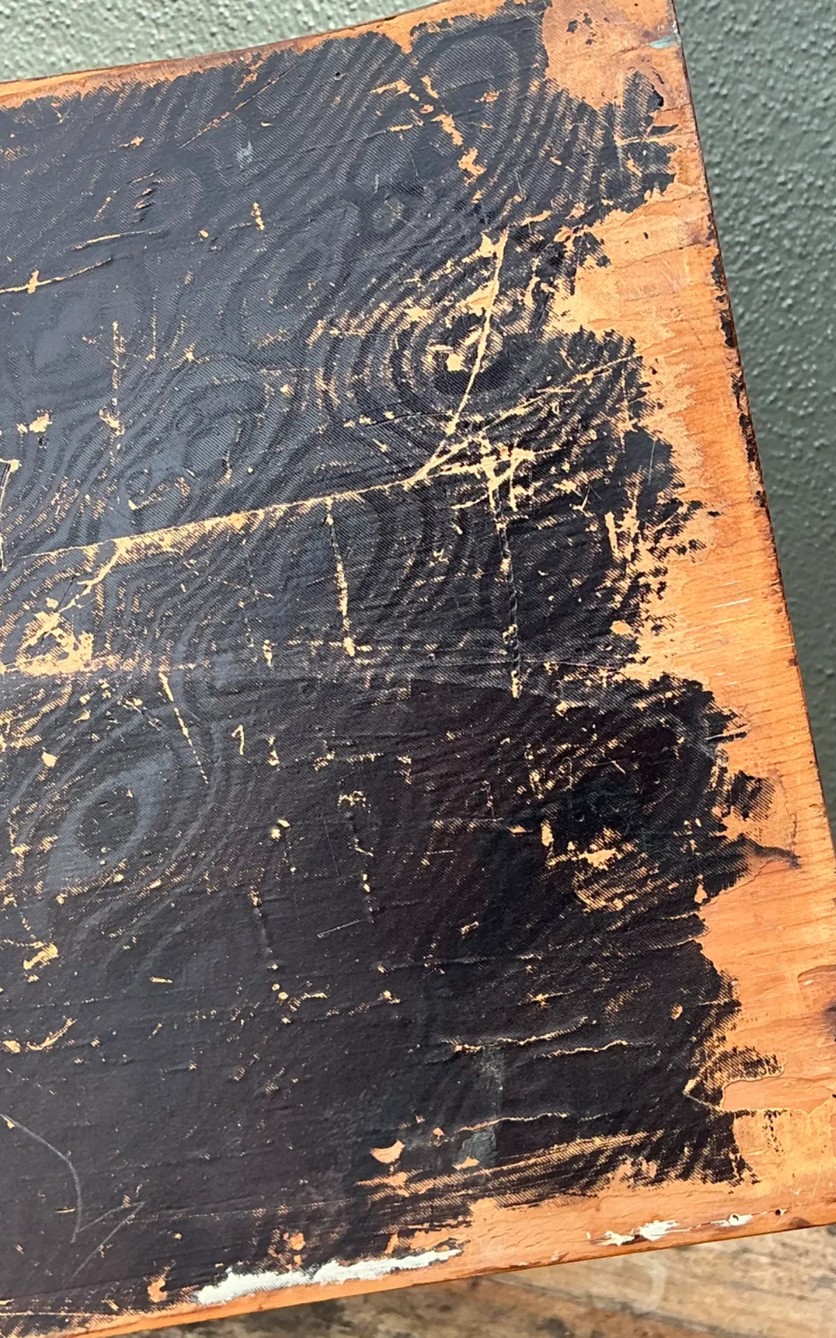 Vintage Wood Inlay Writing Desk With Inkwells — additional photo 7