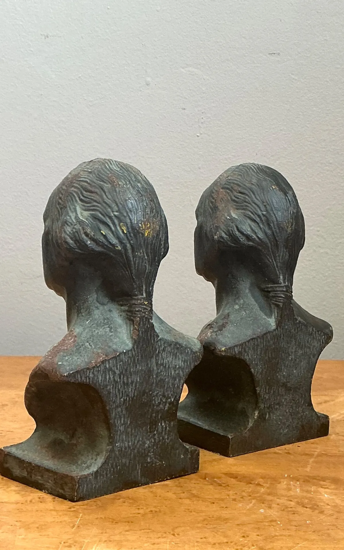 Vintage Patinated Bronze Busts Of George Washington - A Pair — additional photo 2