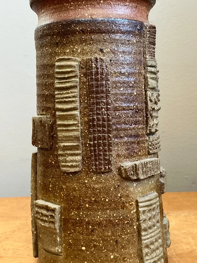 Vintage Abstract Patterned Pottery Vase — additional photo 6