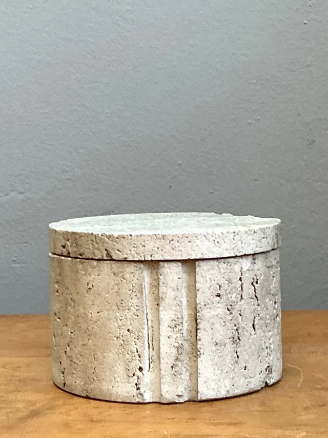 Vintage Italian Coquina Stone Box — additional photo 4
