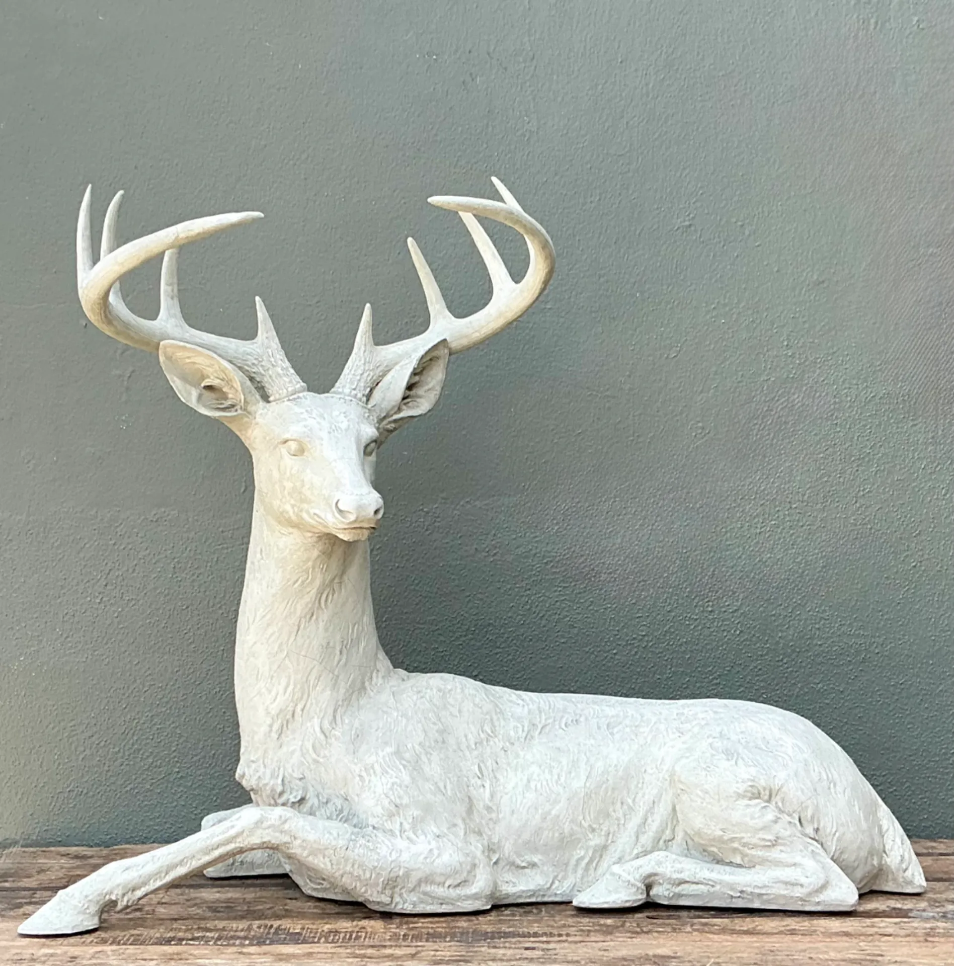 Vintage Life Size Deer Sculpture — additional photo 4