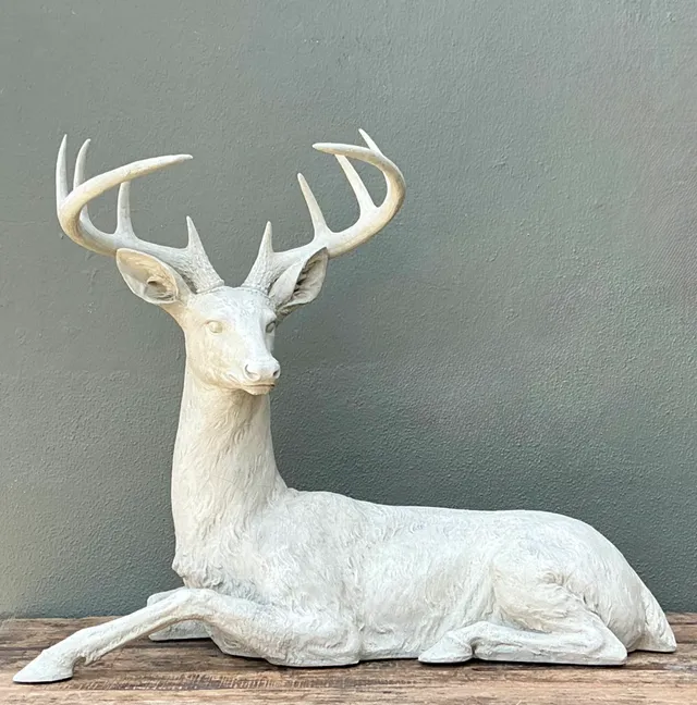 Vintage Life Size Deer Sculpture — additional photo 4