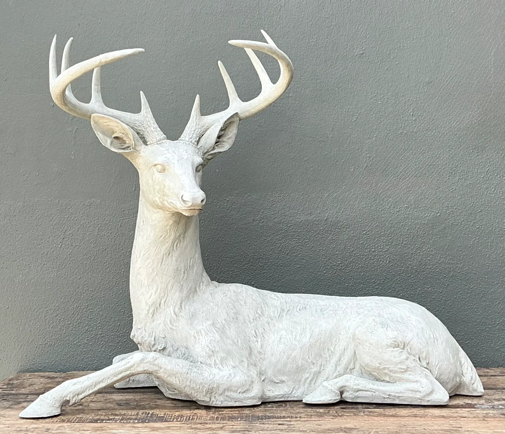 Vintage Life Size Deer Sculpture — additional photo 2