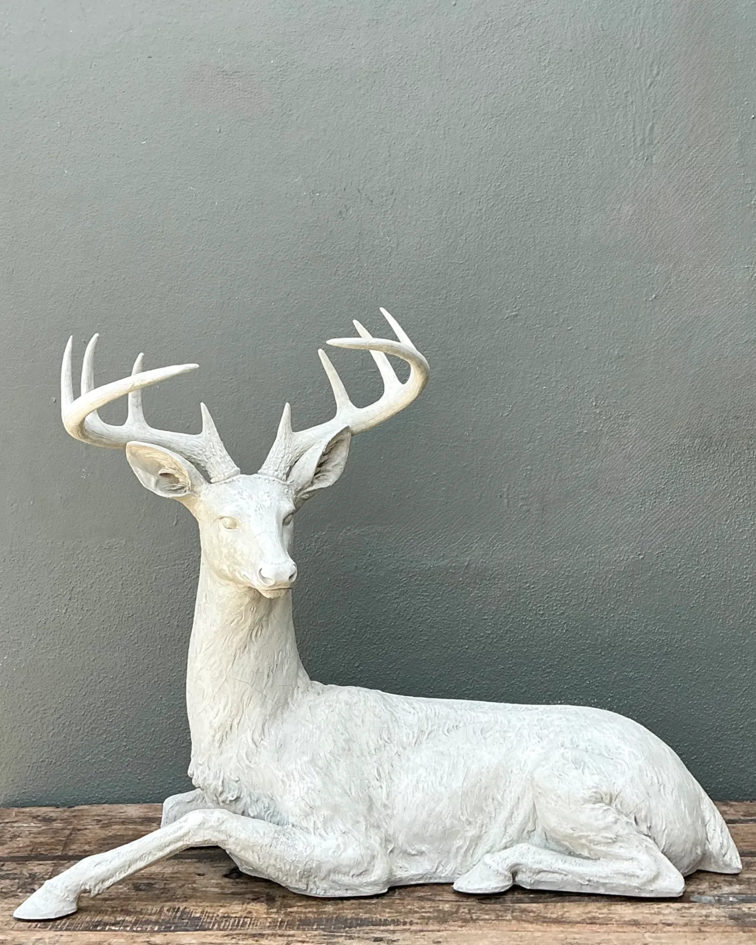Vintage Life Size Deer Sculpture — additional photo 5