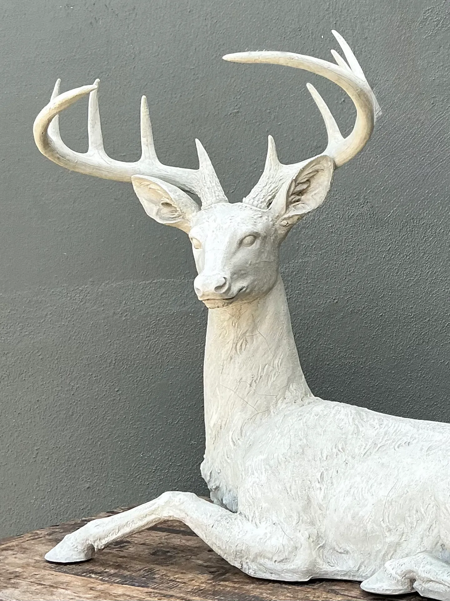 Vintage Life Size Deer Sculpture — additional photo 1