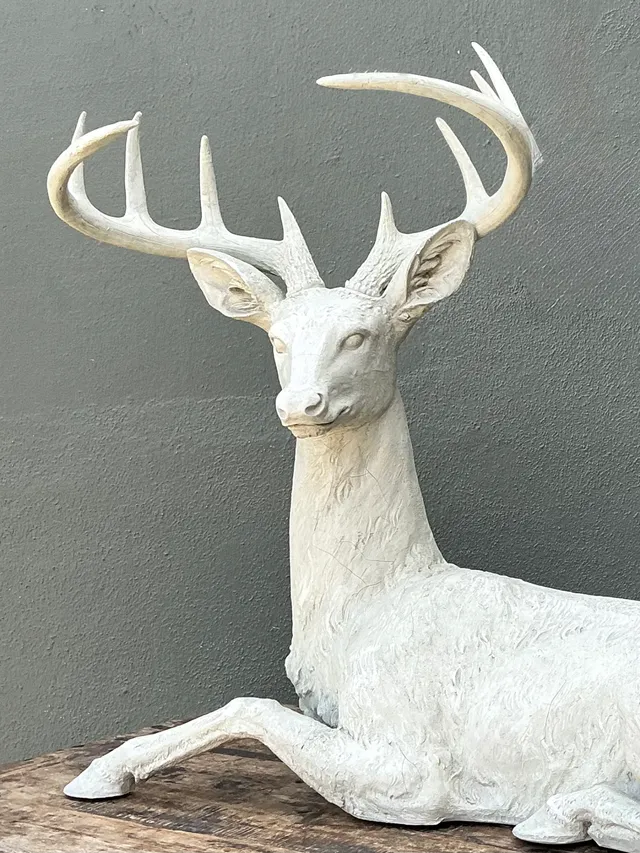 Vintage Life Size Deer Sculpture — additional photo 1