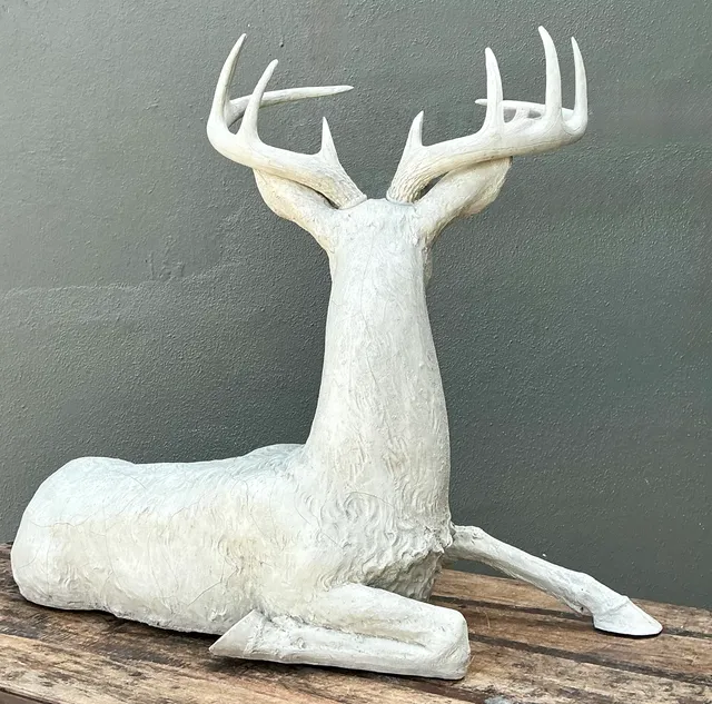 Vintage Life Size Deer Sculpture — additional photo 6