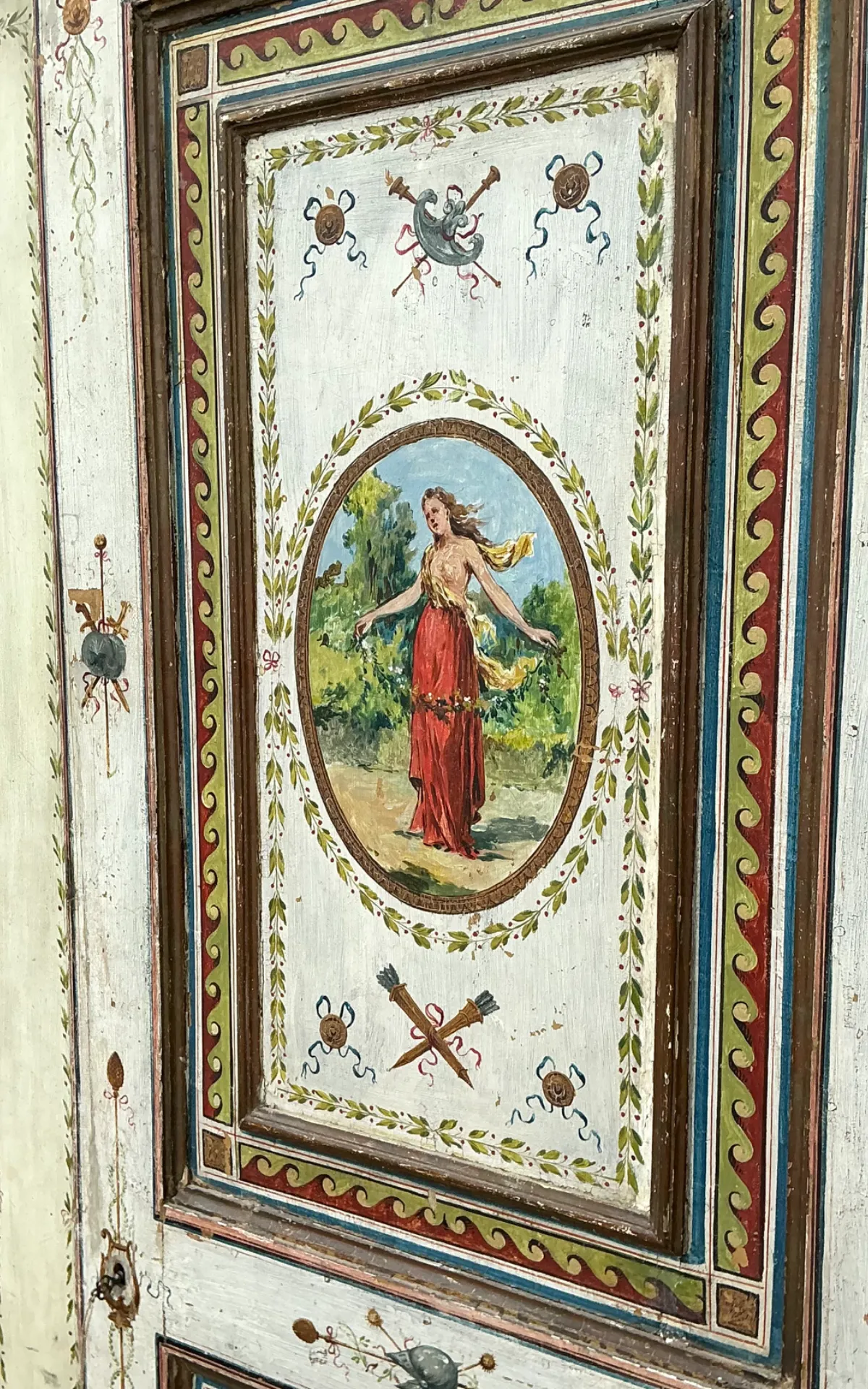 Vintage Neoclassical Painted Wood Armoire From The Estate Of Lily Pulitzer — additional photo 8