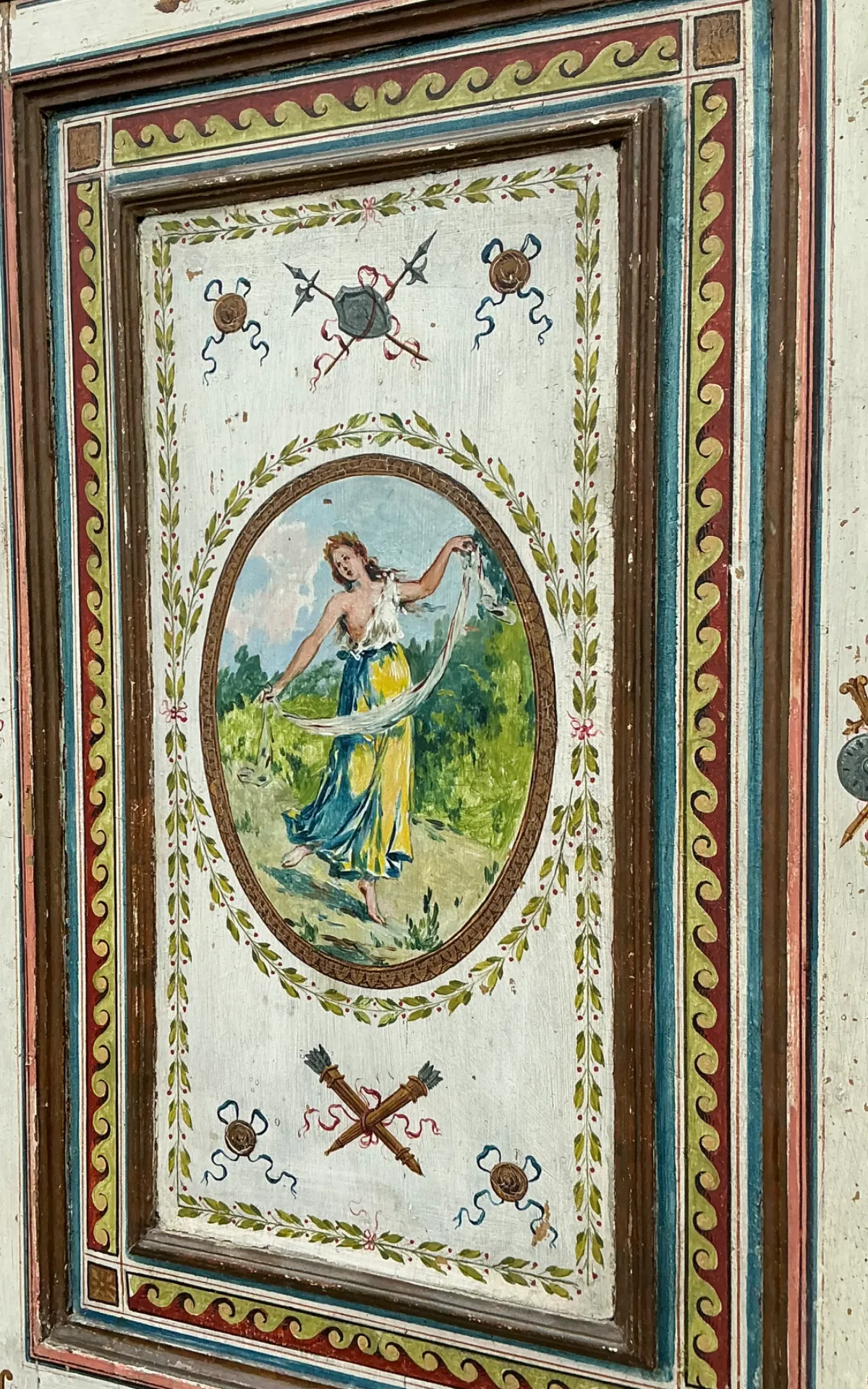 Vintage Neoclassical Painted Wood Armoire From The Estate Of Lily Pulitzer — additional photo 7