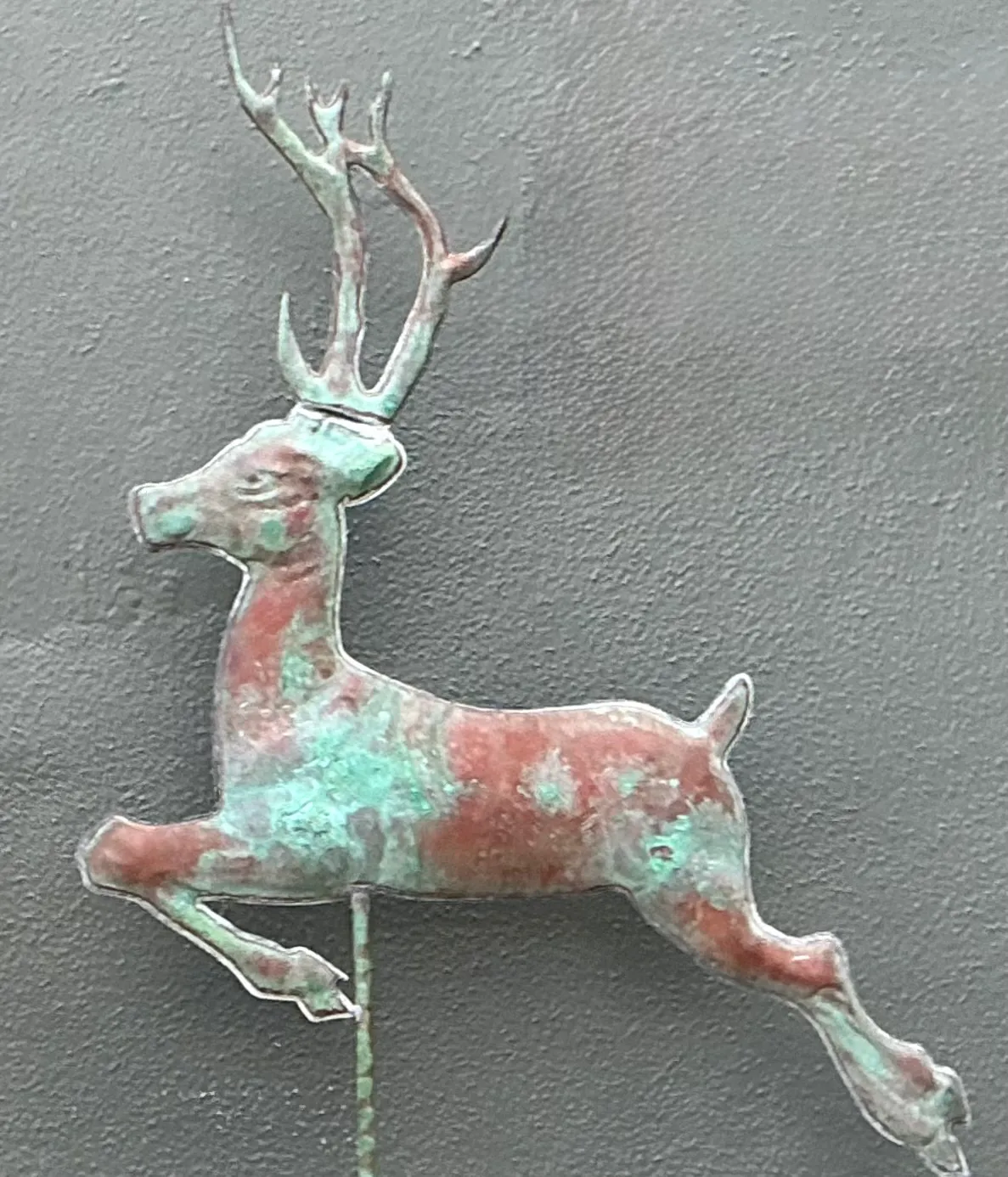 Vintage Leaping Deer Copper Weathervanes - A Pair — additional photo 1