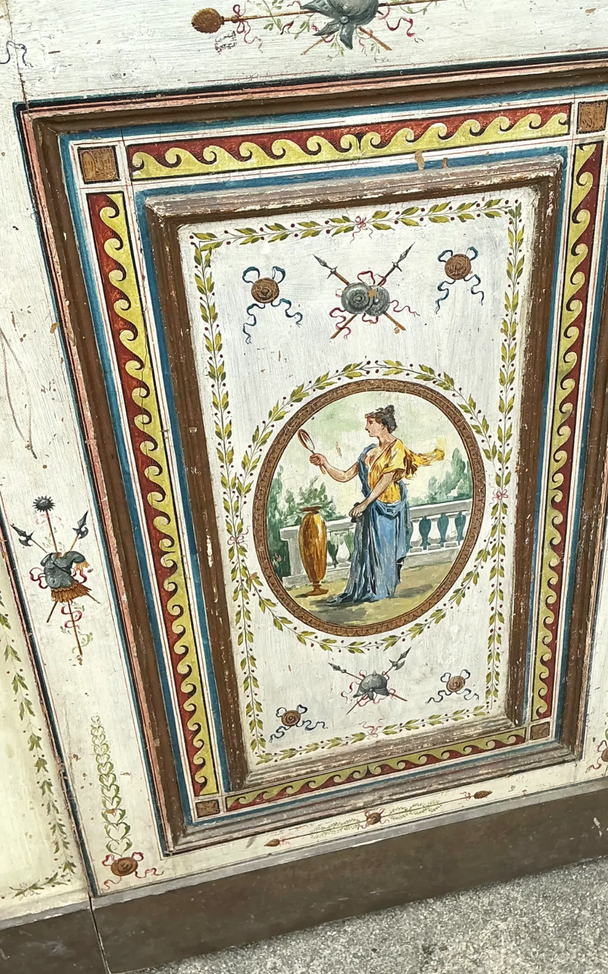 Vintage Neoclassical Painted Wood Armoire From The Estate Of Lily Pulitzer — additional photo 6