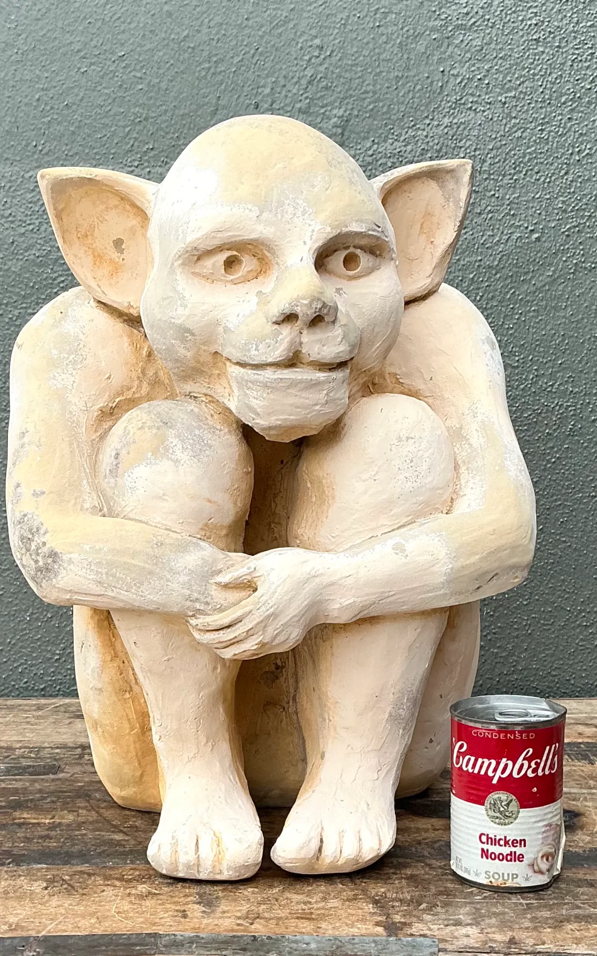 Vintage Plaster Crouching Gargoyle Figure — additional photo 8
