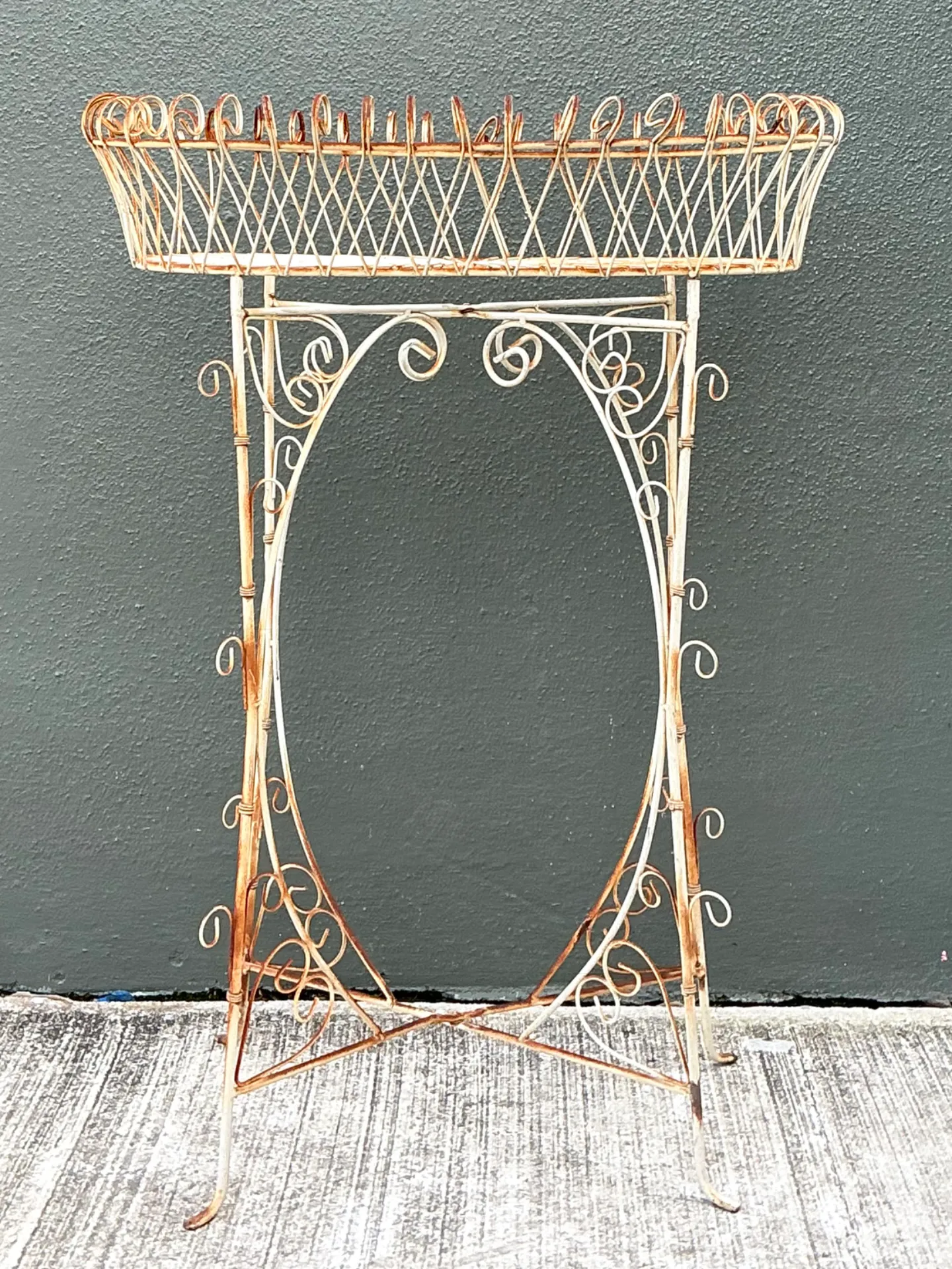Vintage Iron Scrollwork Plant Stand — additional photo 2