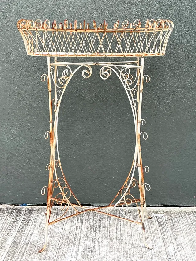 Vintage Iron Scrollwork Plant Stand — additional photo 2