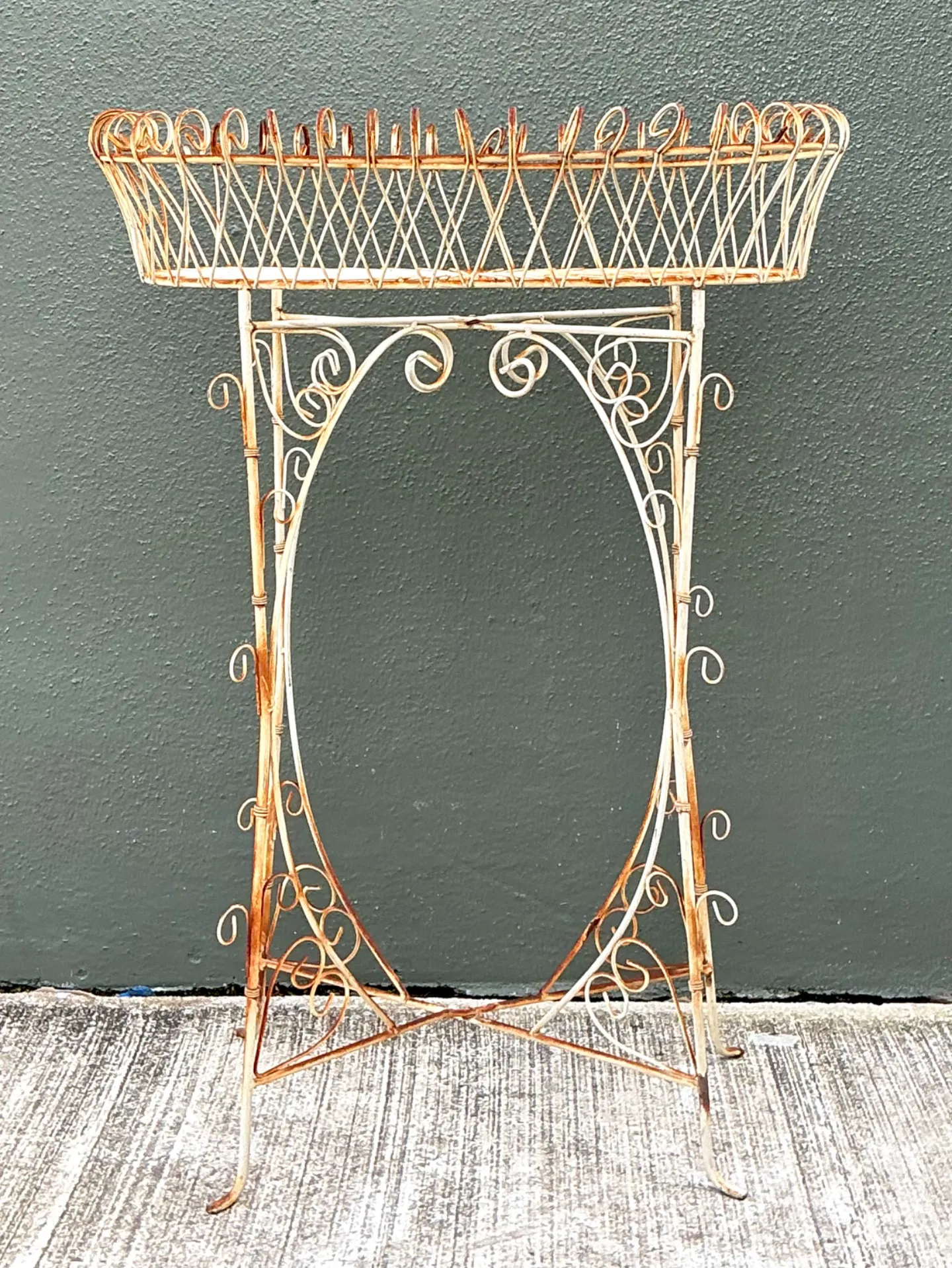 Vintage Iron Scrollwork Plant Stand — additional photo 4