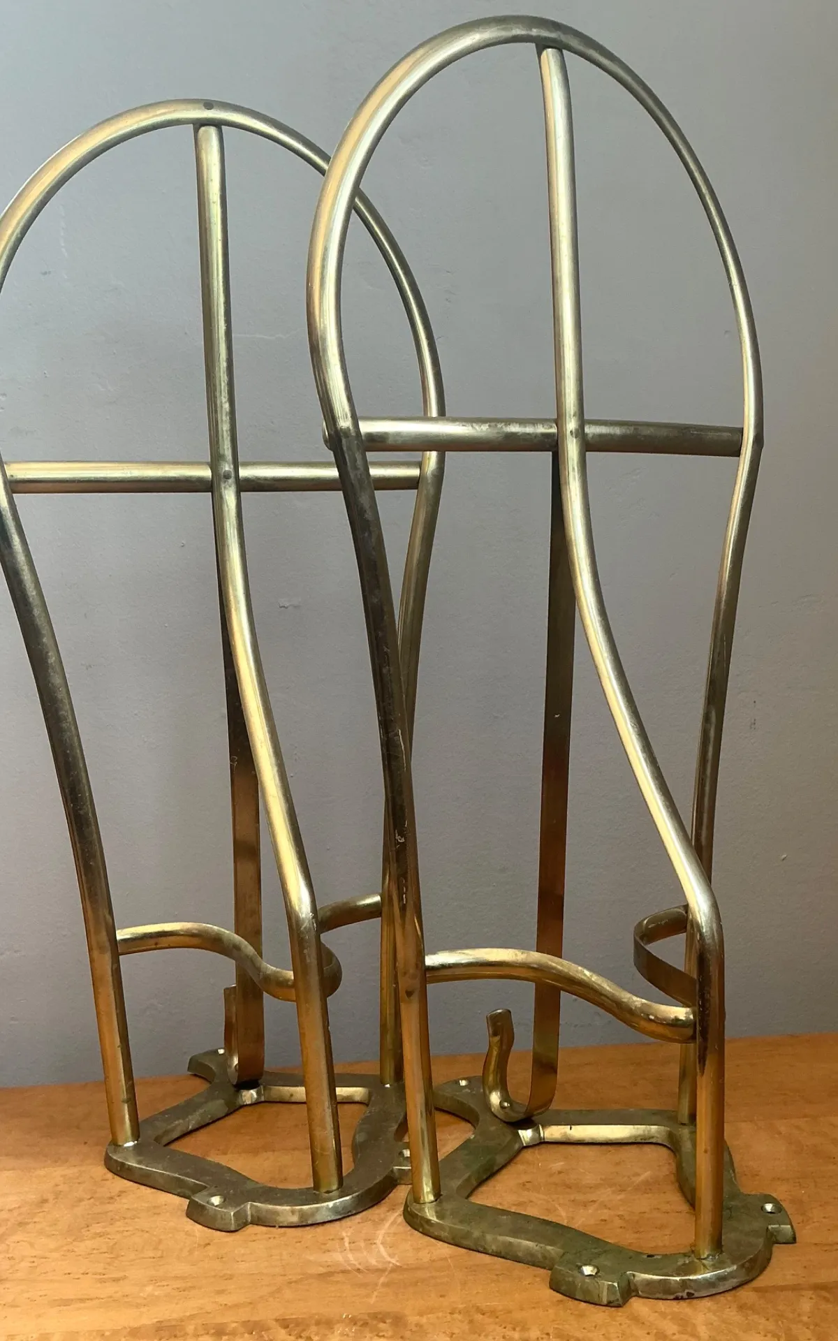 Vintage Brass Horse Saddle Rack - A Pair — additional photo 4
