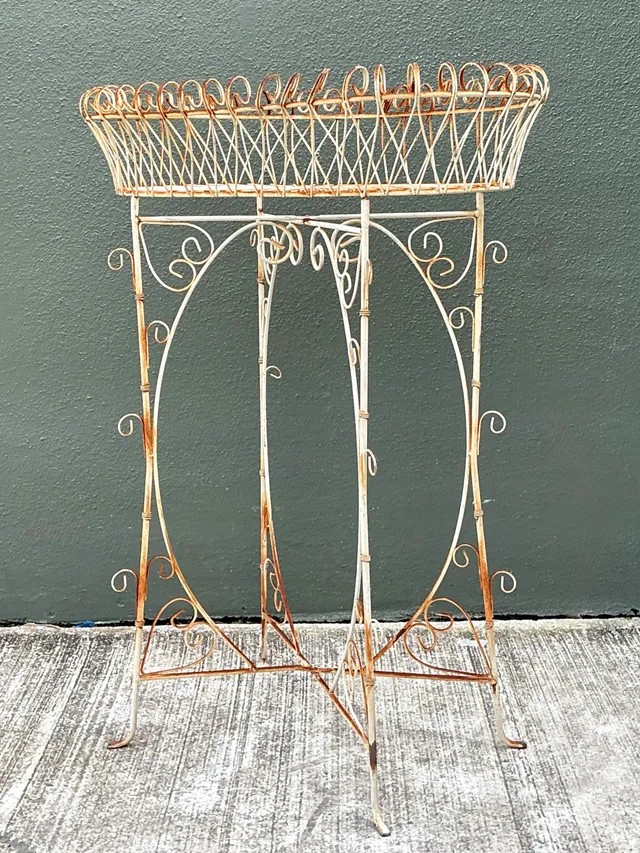 Vintage Iron Scrollwork Plant Stand — additional photo 6