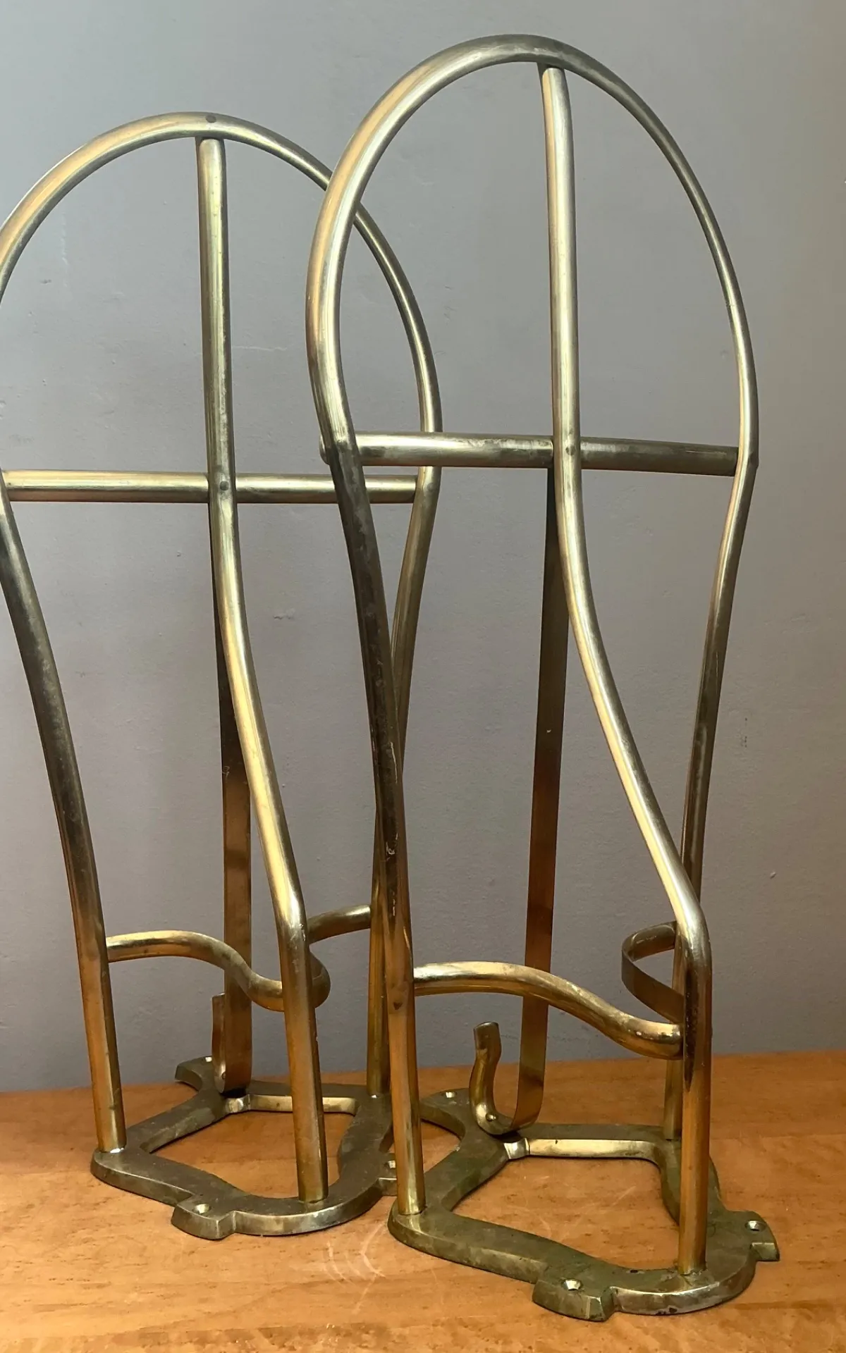 Vintage Brass Horse Saddle Rack - A Pair — additional photo 6