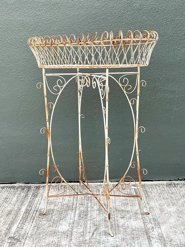 Vintage Iron Scrollwork Plant Stand — additional photo 8
