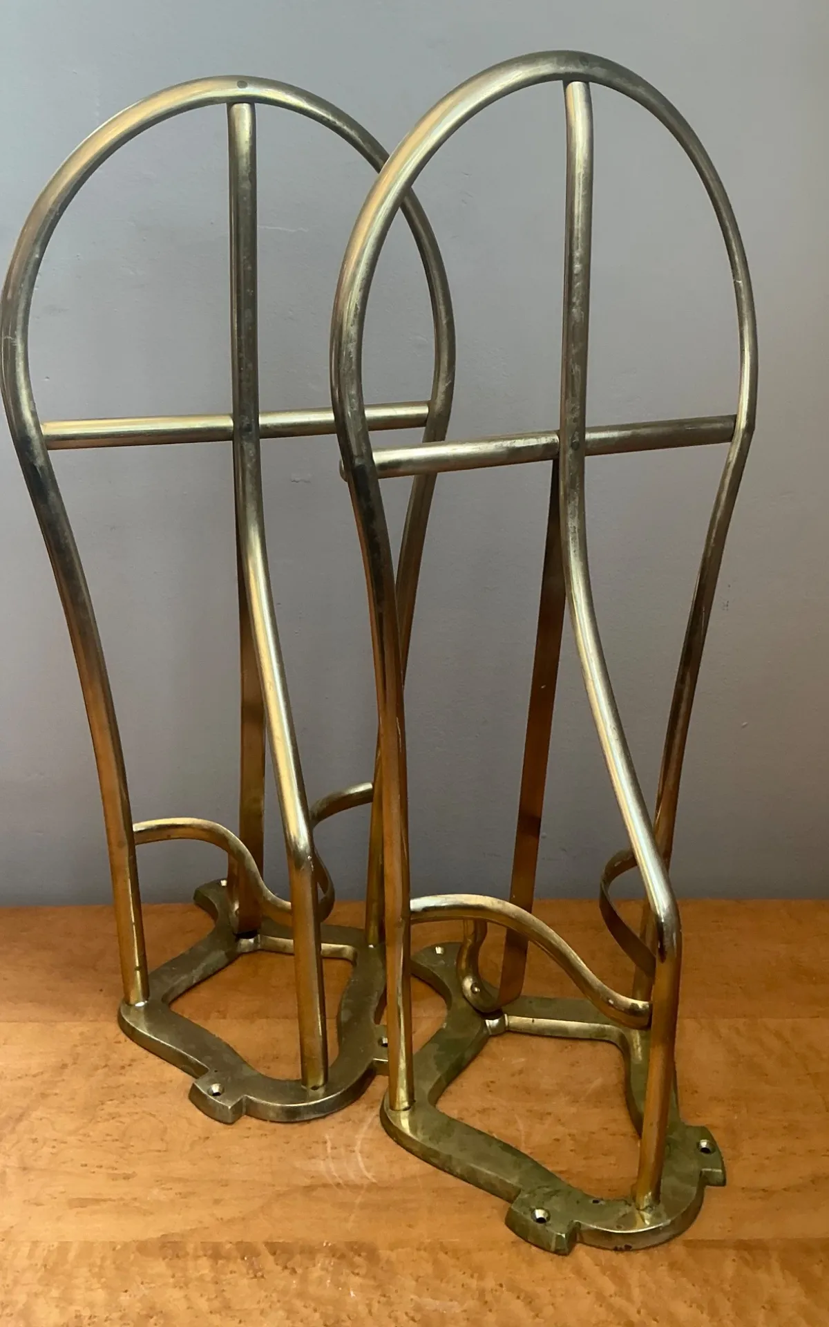 Vintage Brass Horse Saddle Rack - A Pair — additional photo 7