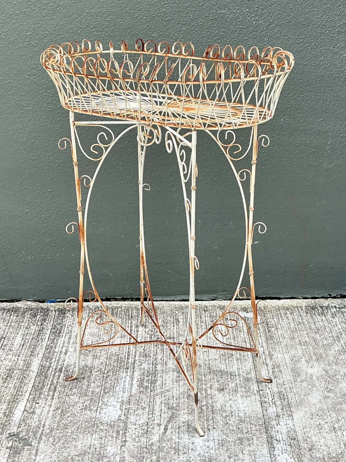 Vintage Iron Scrollwork Plant Stand — additional photo 1