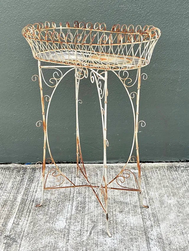 Vintage Iron Scrollwork Plant Stand — additional photo 1