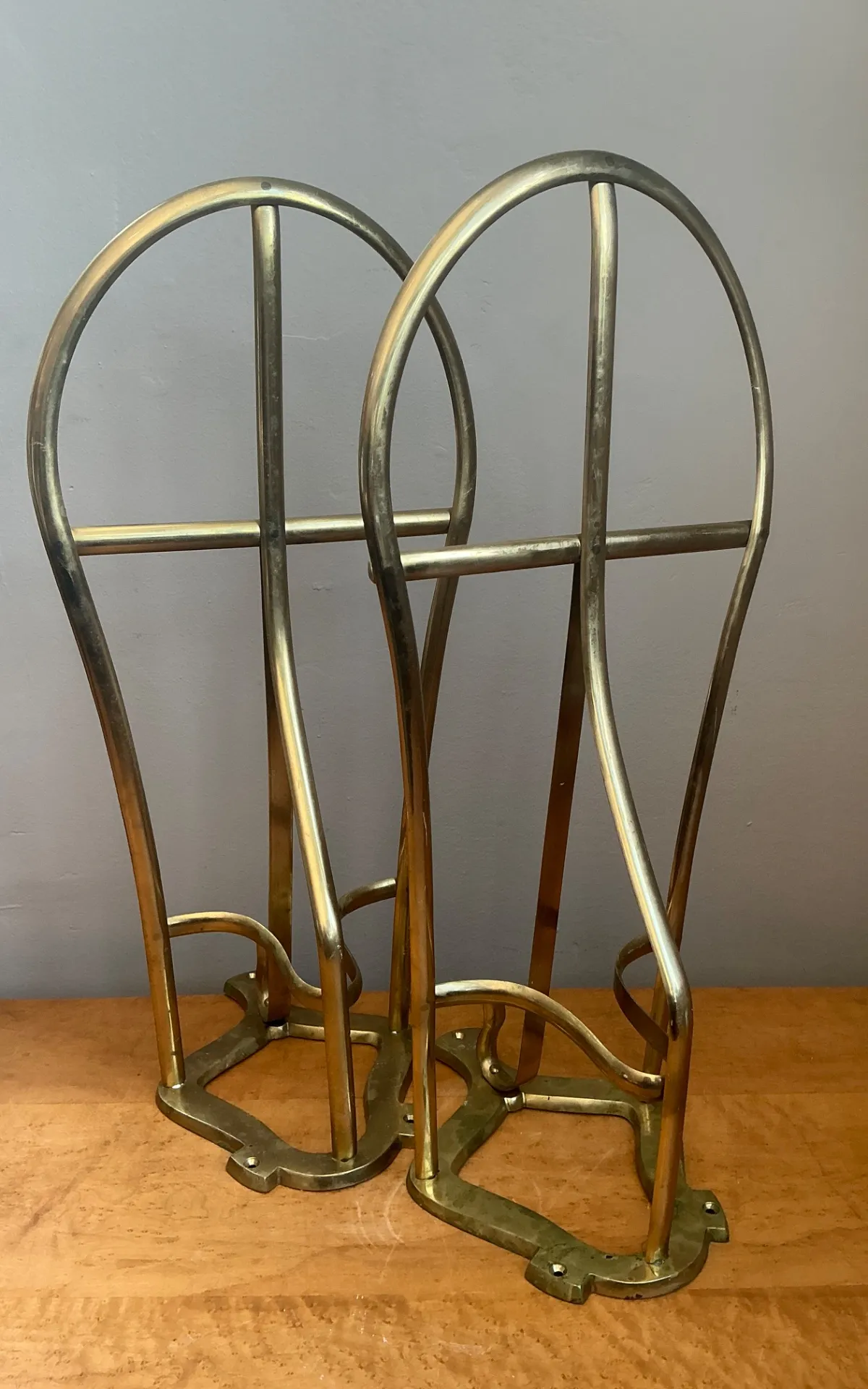 Vintage Brass Horse Saddle Rack - A Pair — additional photo 8