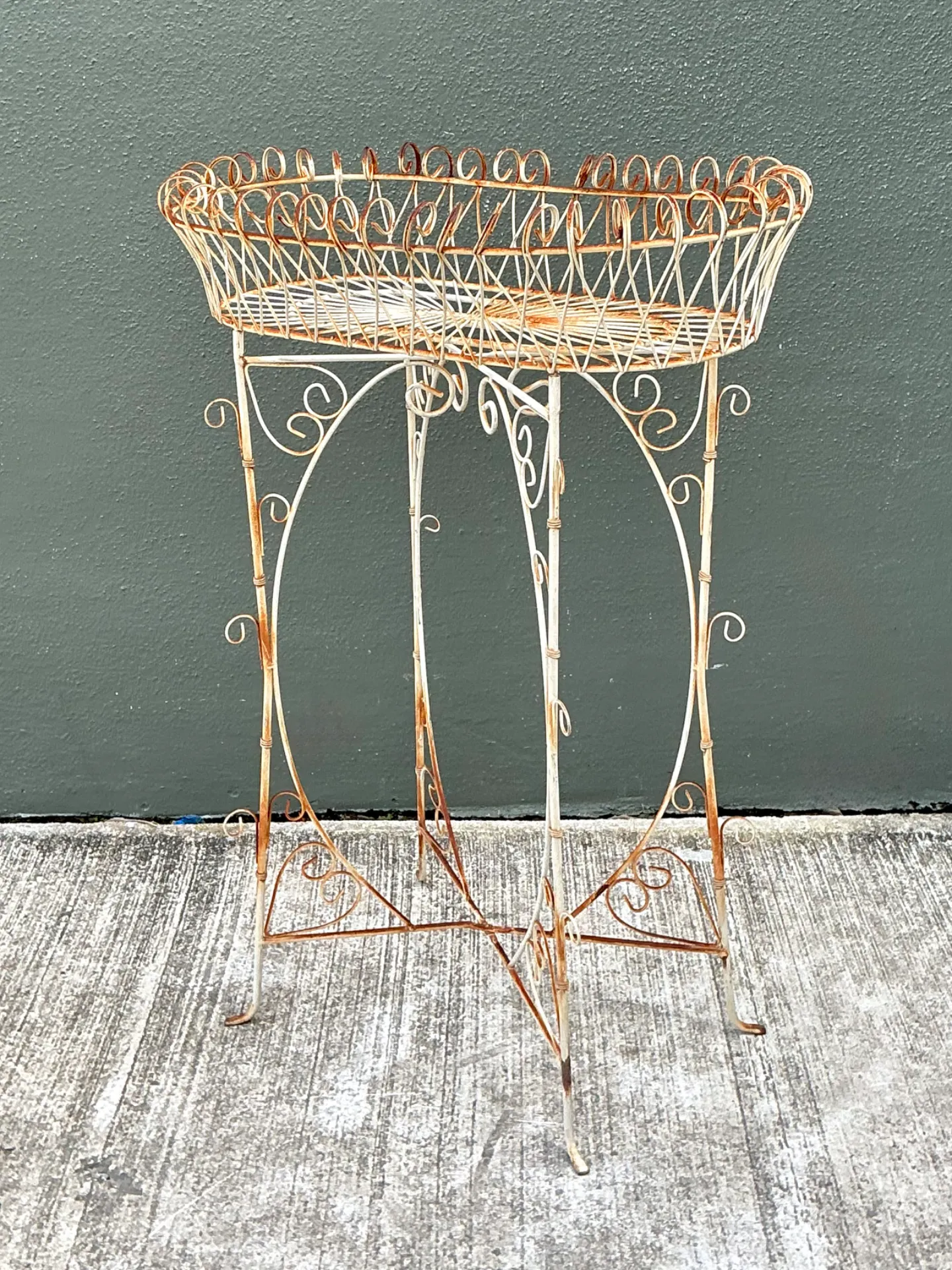 Vintage Iron Scrollwork Plant Stand — additional photo 3