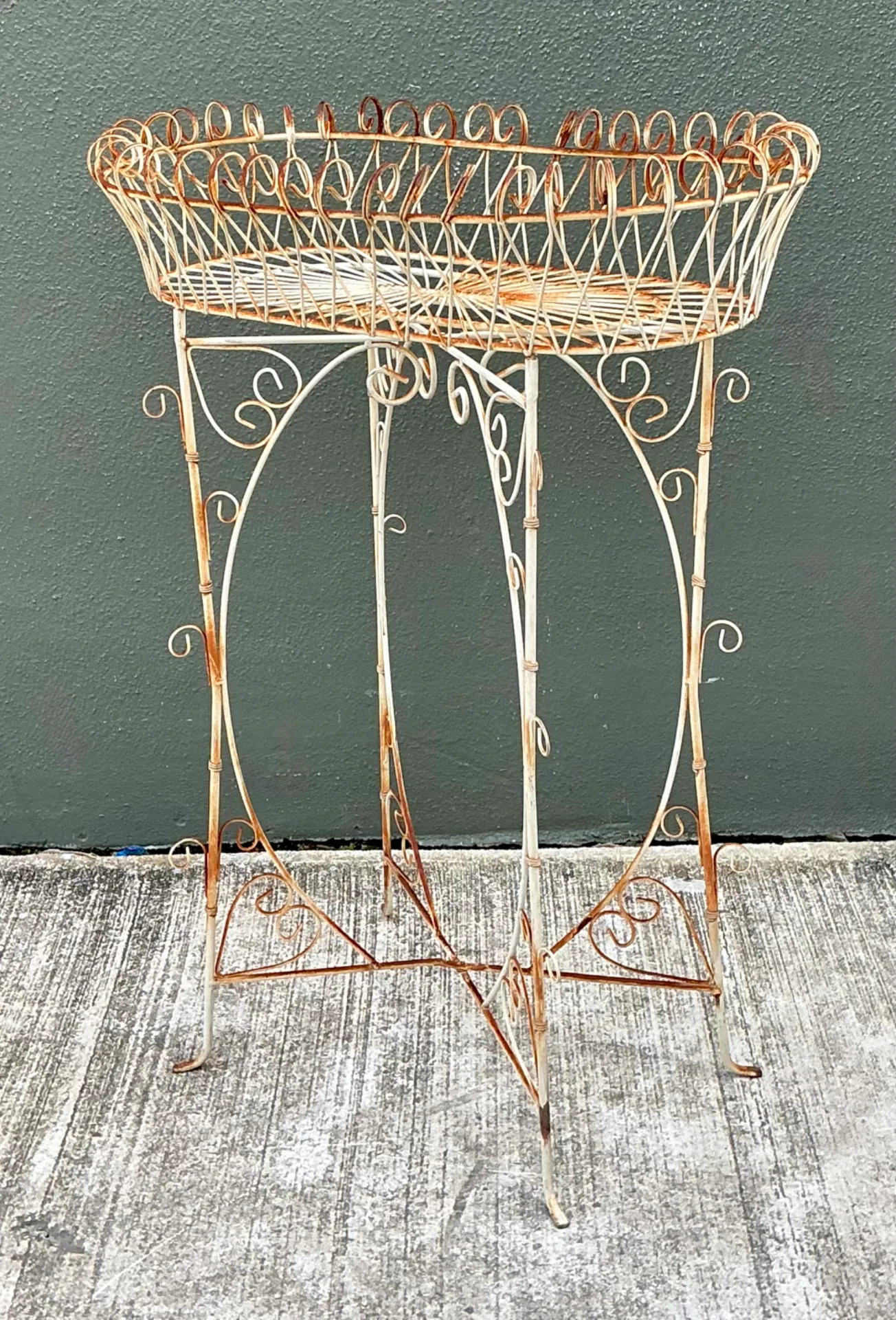 Vintage Iron Scrollwork Plant Stand — additional photo 5