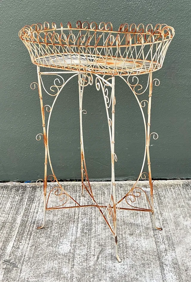 Vintage Iron Scrollwork Plant Stand — additional photo 5