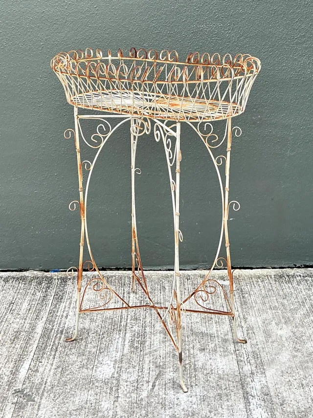 Vintage Iron Scrollwork Plant Stand — additional photo 7