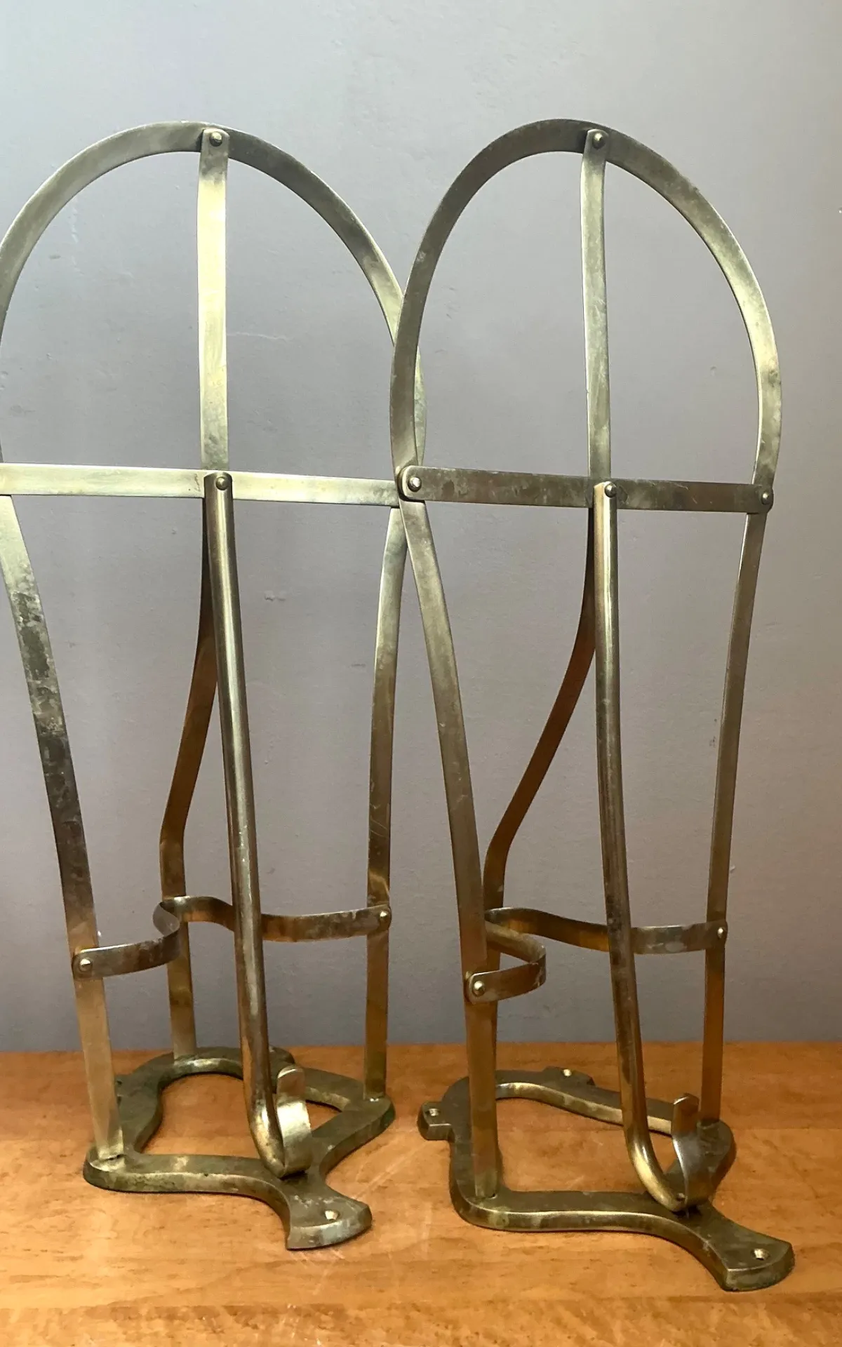 Vintage Brass Horse Saddle Rack - A Pair — additional photo 5