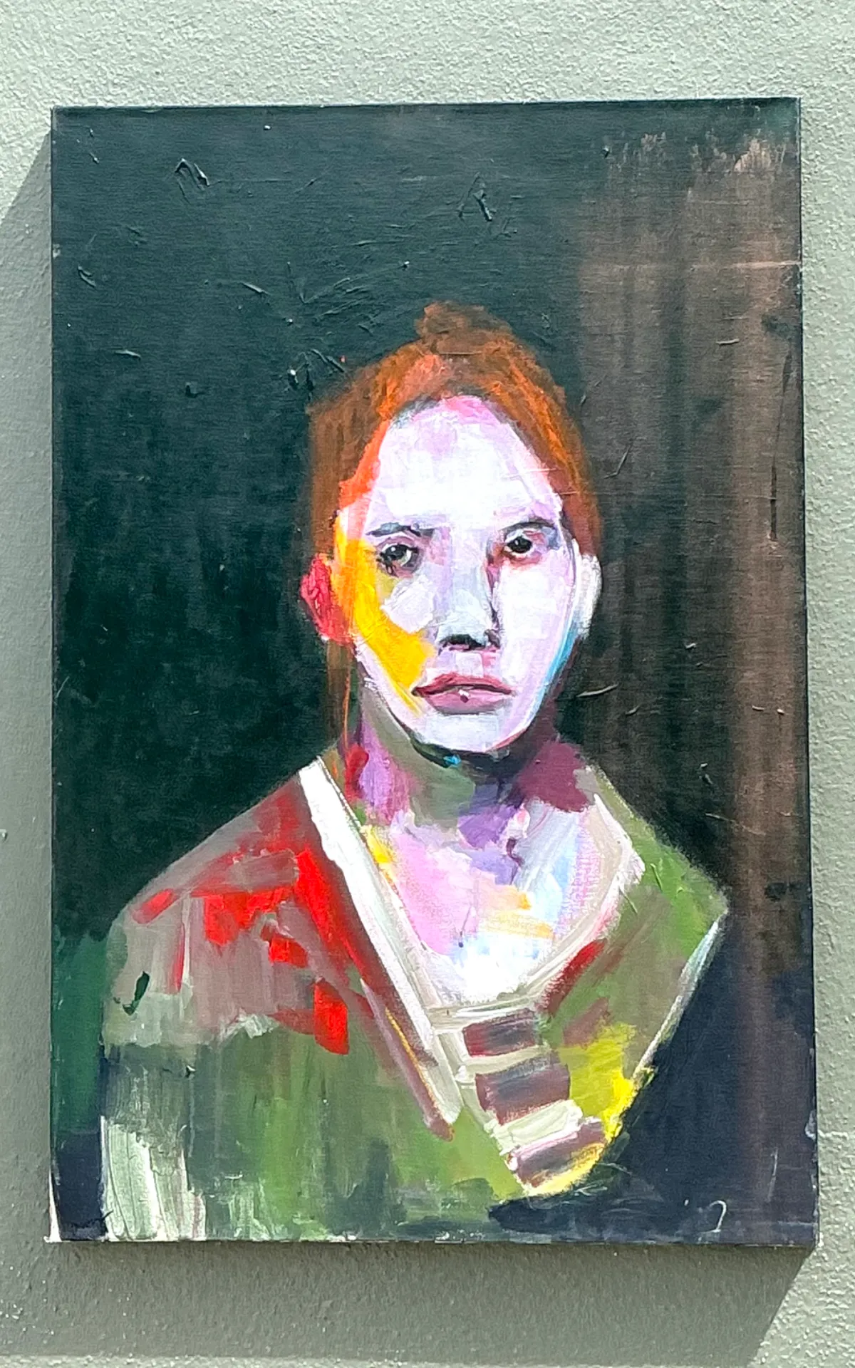 Vintage Abstract Figurative Oil Painting