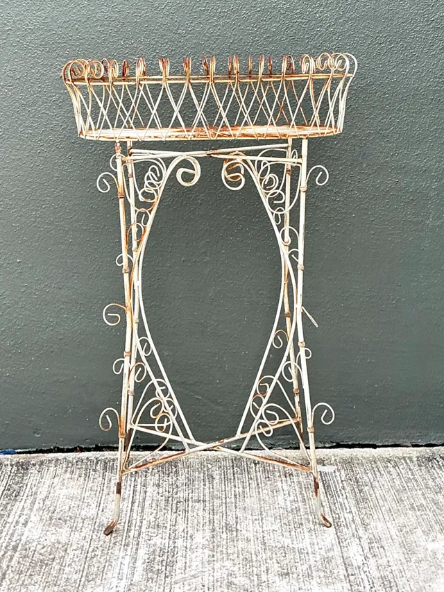 Vintage Scrollwork Iron Plant Holder — additional photo 7