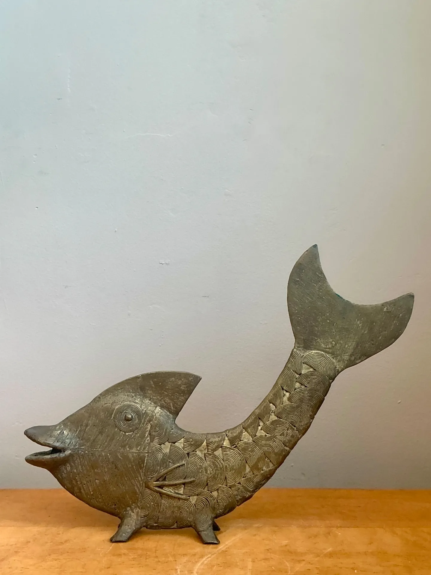 Mid-Century Modern Bronze Fish Figurine — additional photo 4