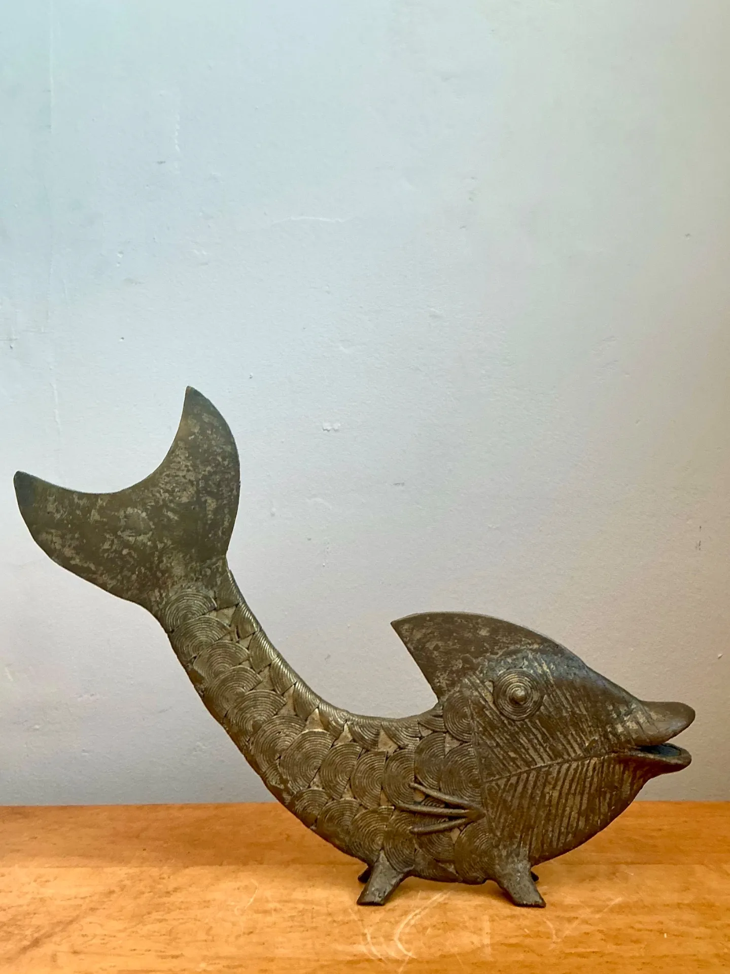 Mid-Century Modern Bronze Fish Figurine — additional photo 7