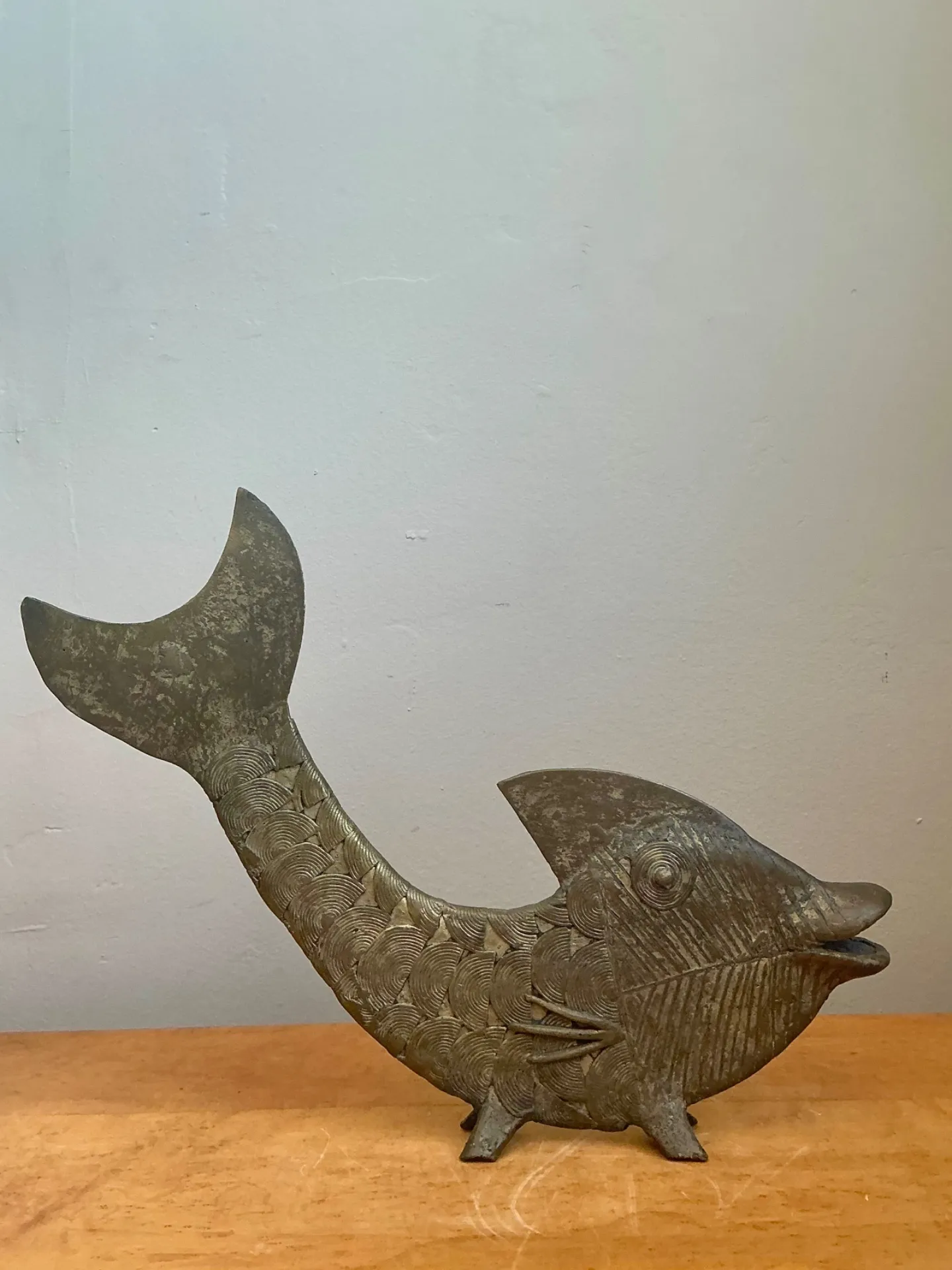 Mid-Century Modern Bronze Fish Figurine — additional photo 6