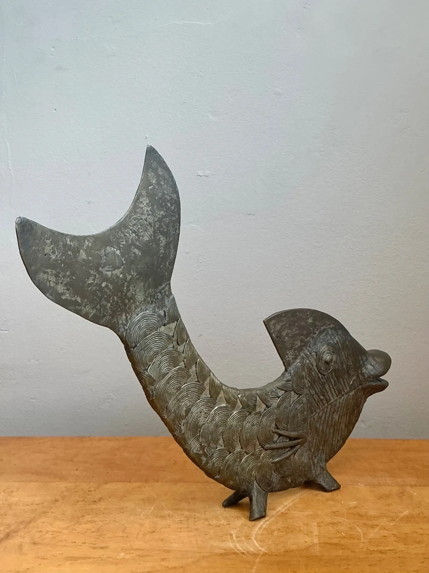 Mid-Century Modern Bronze Fish Figurine — additional photo 1