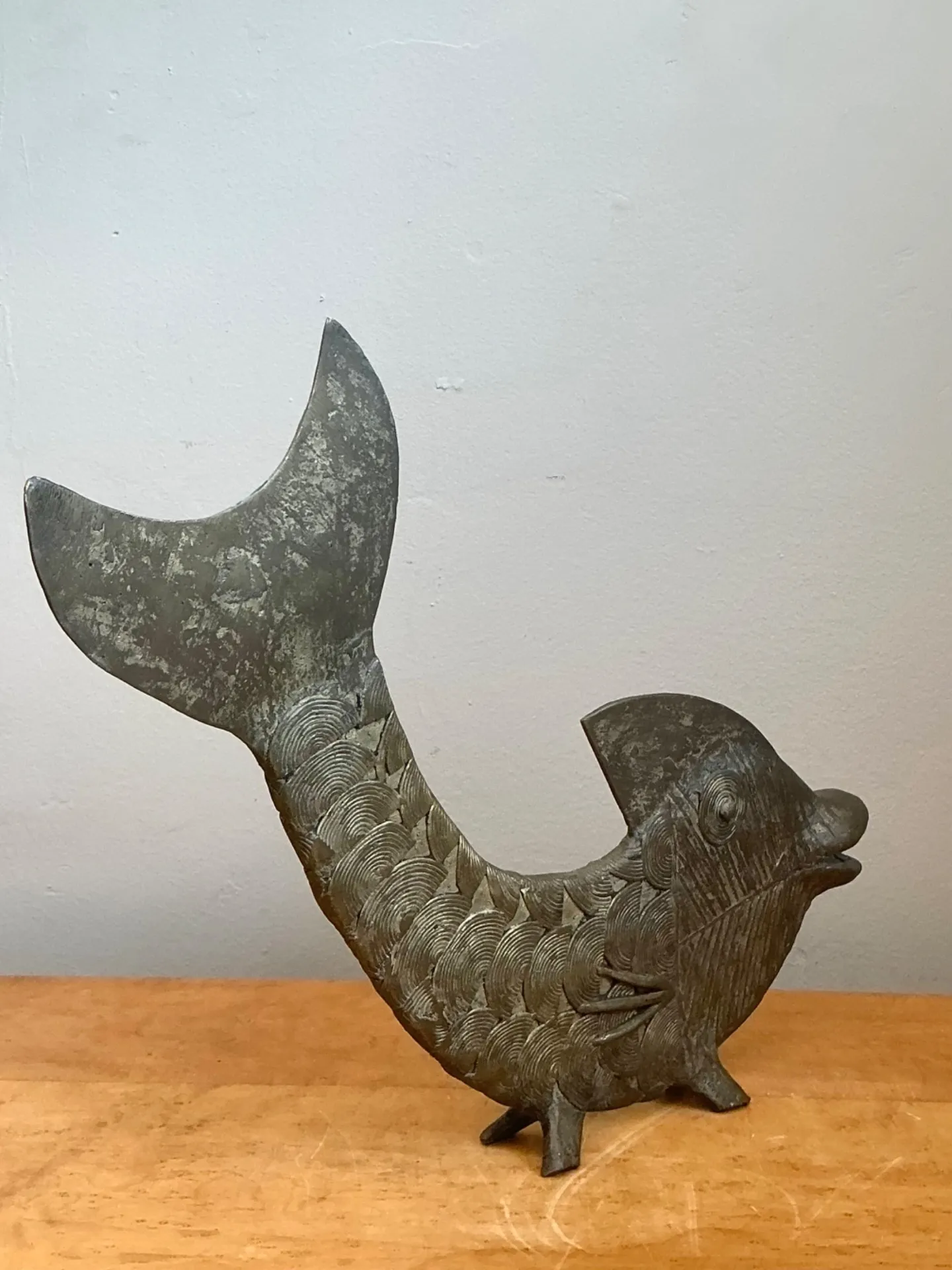 Mid-Century Modern Bronze Fish Figurine — additional photo 2