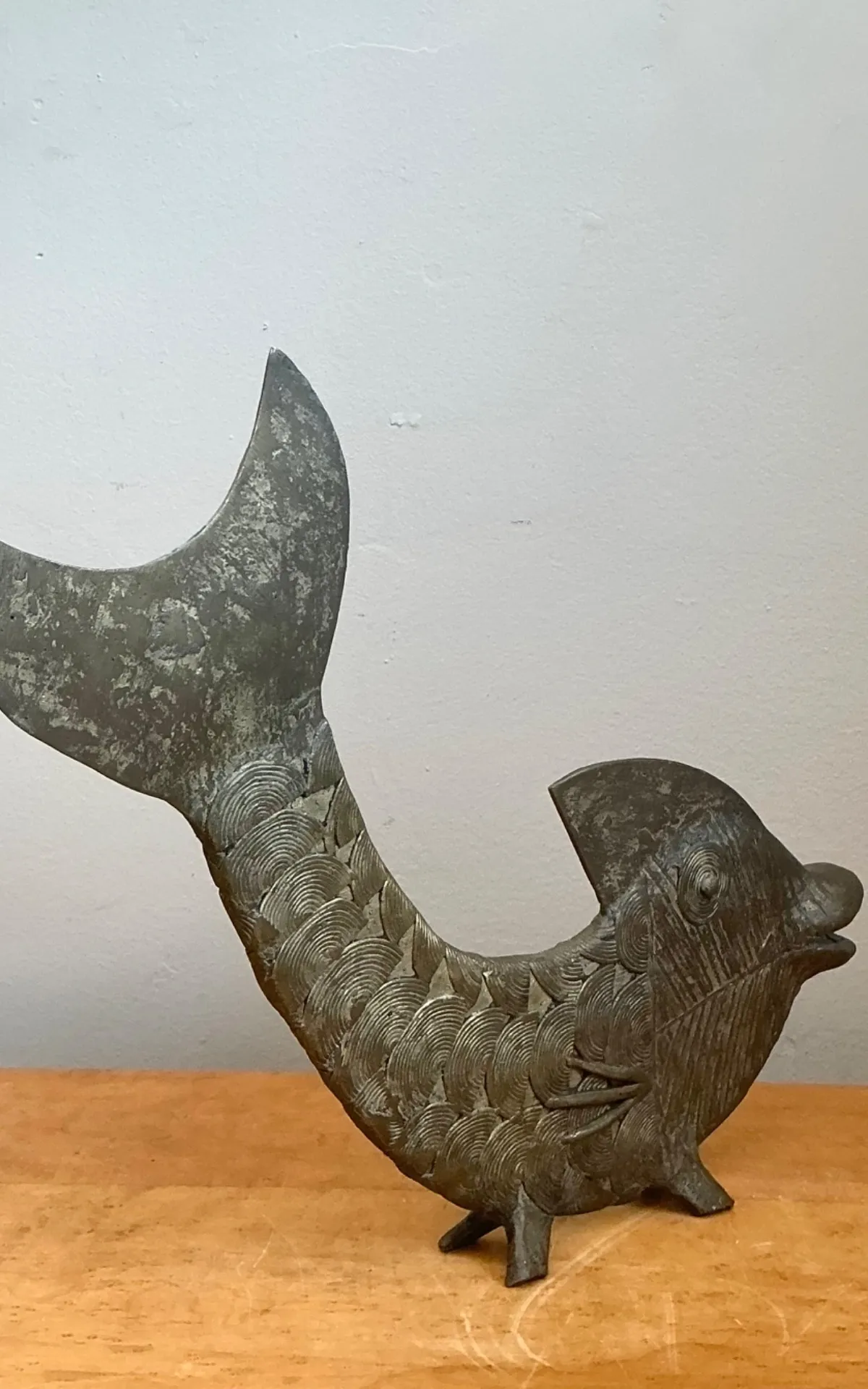 Mid-Century Modern Bronze Fish Figurine — additional photo 2