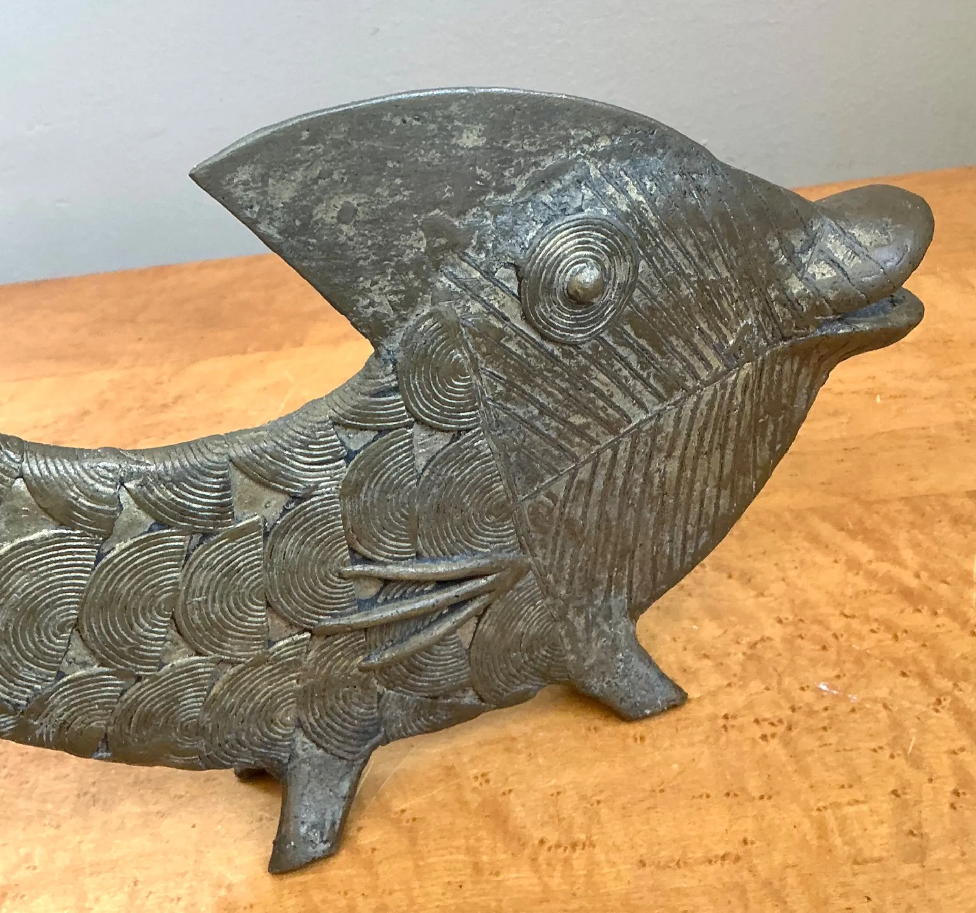 Mid-Century Modern Bronze Fish Figurine — additional photo 8