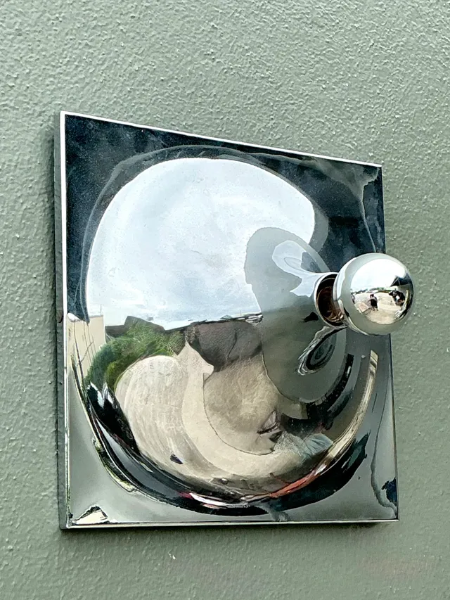 Vintage Chrome Wall Sconce — additional photo 2