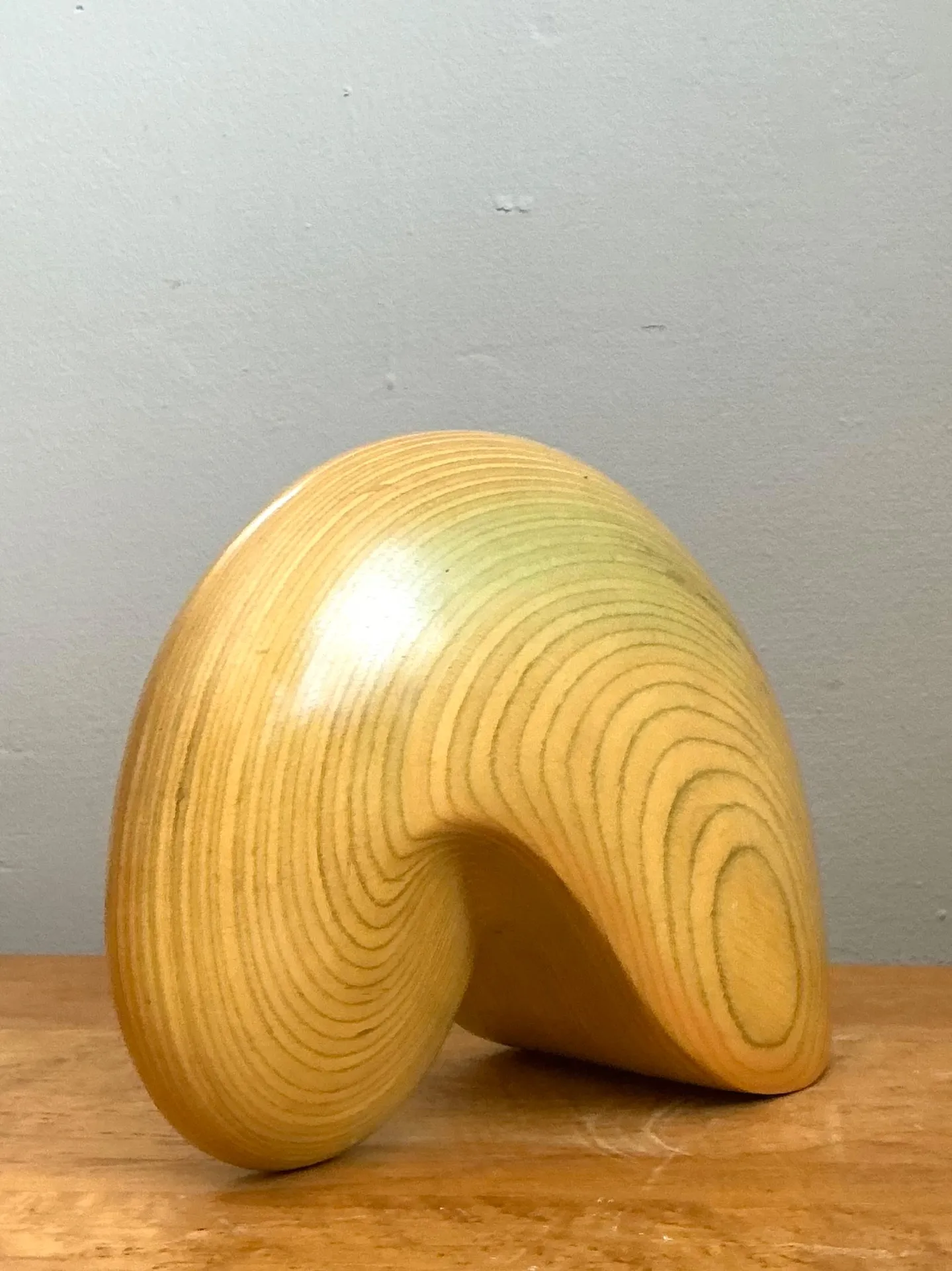Vintage Abstract Wood Nautilus Shell Sculpture — additional photo 6
