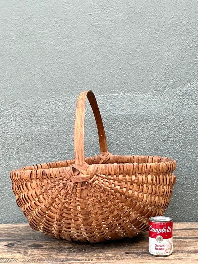 Vintage Handwoven Shaker Rattan Basket — additional photo 8