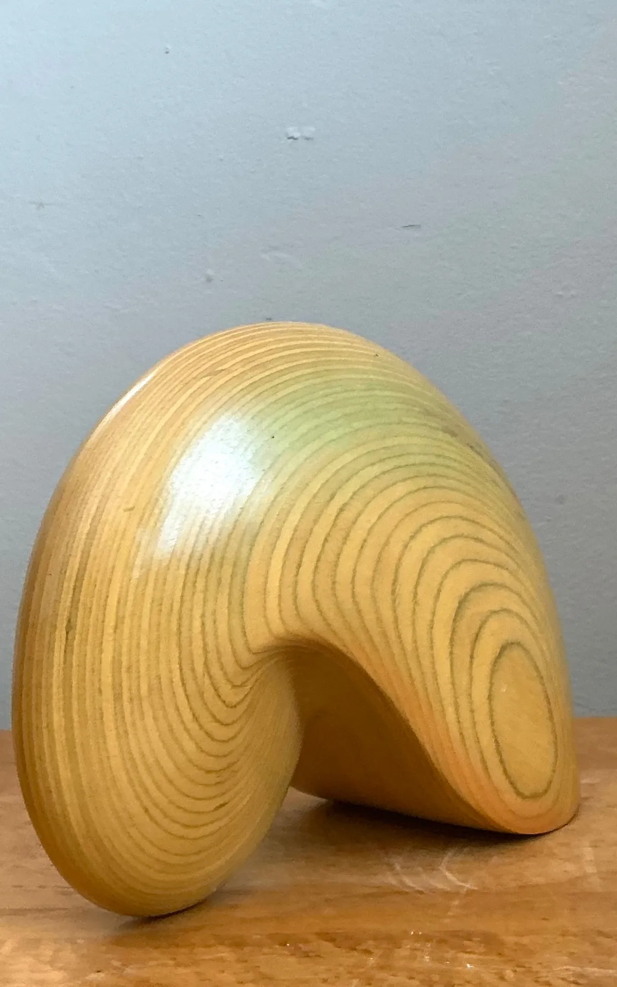 Vintage Abstract Wood Nautilus Shell Sculpture — additional photo 3