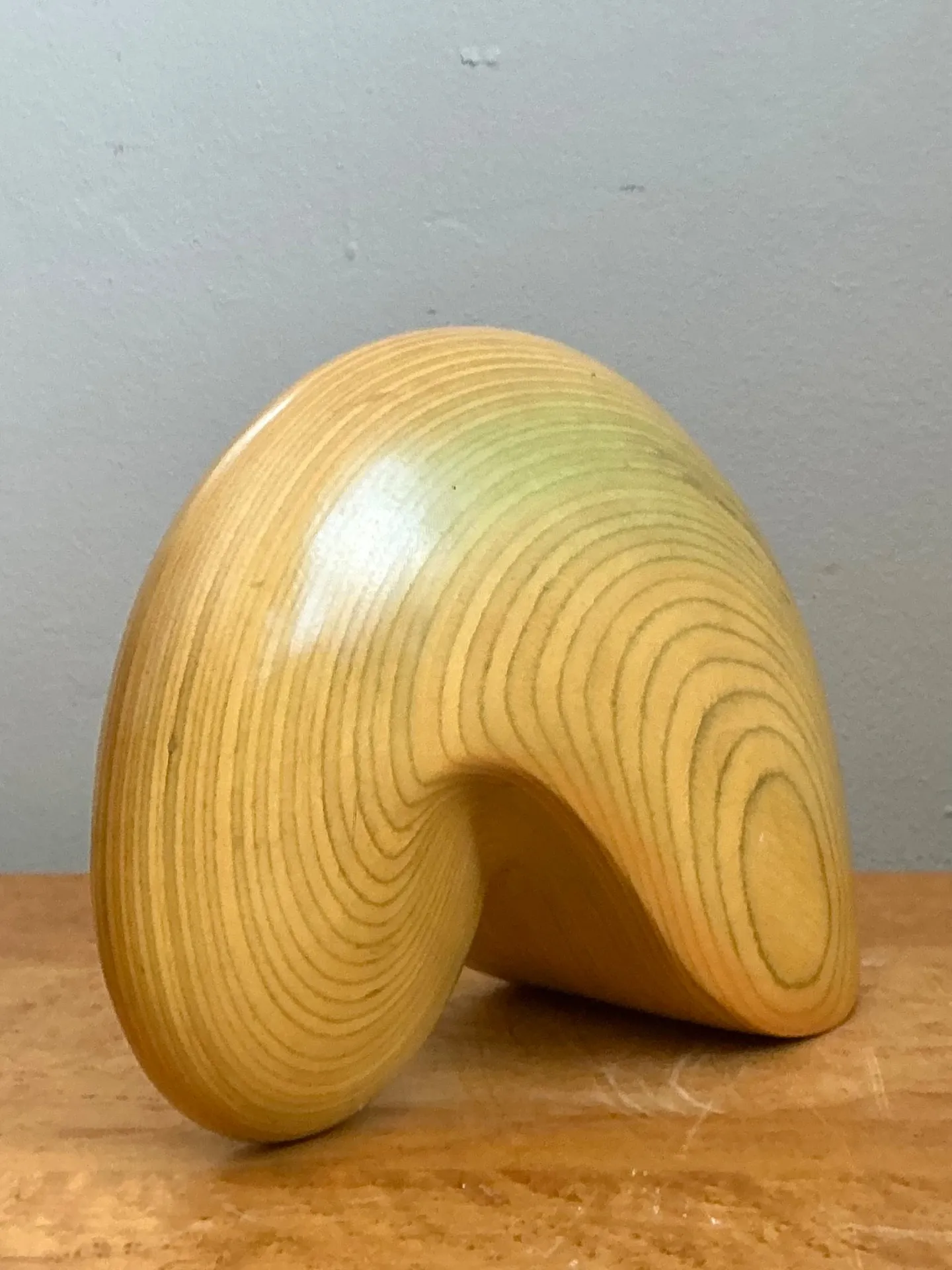 Vintage Abstract Wood Nautilus Shell Sculpture — additional photo 5