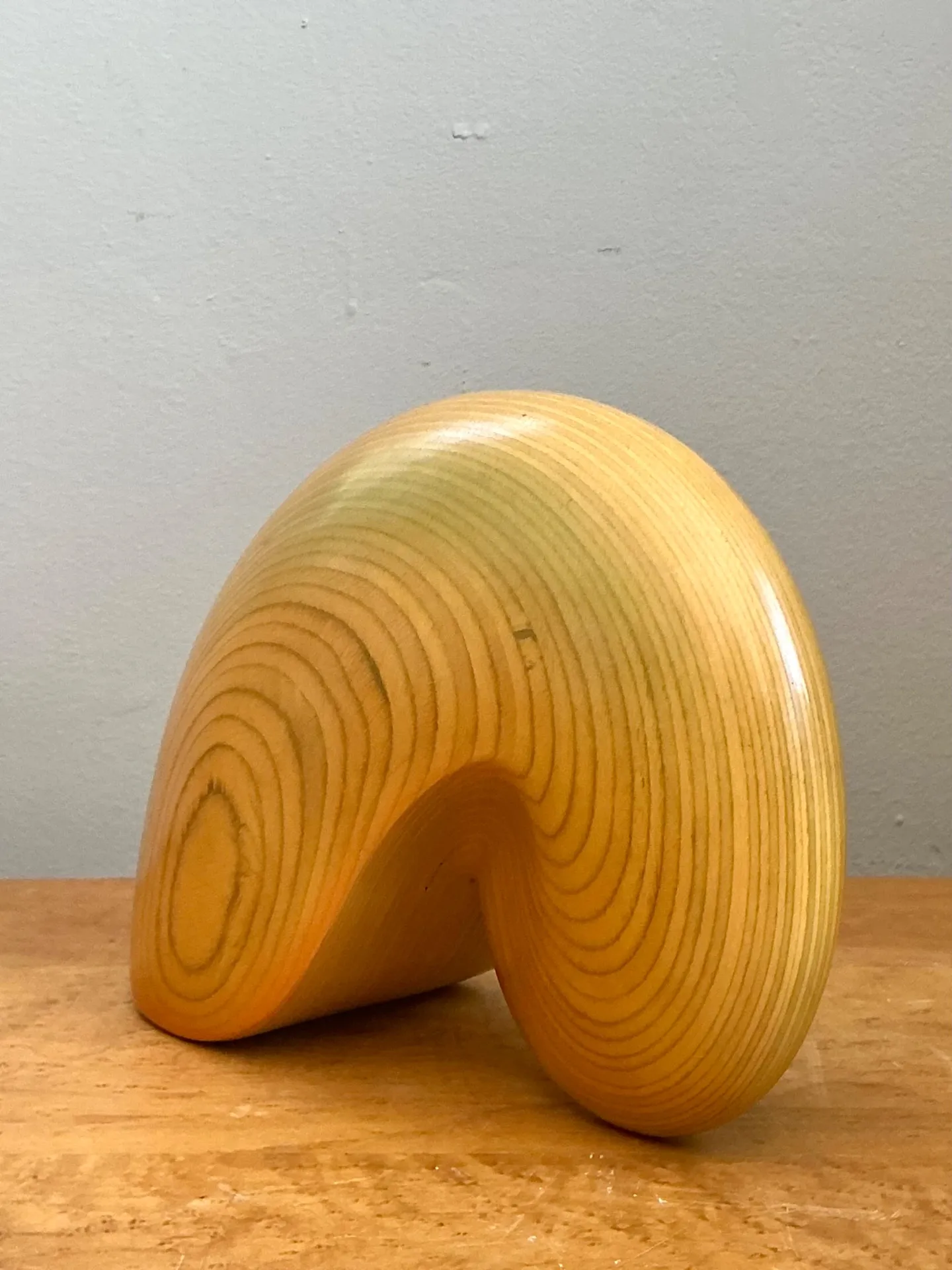 Vintage Abstract Wood Nautilus Shell Sculpture — additional photo 8