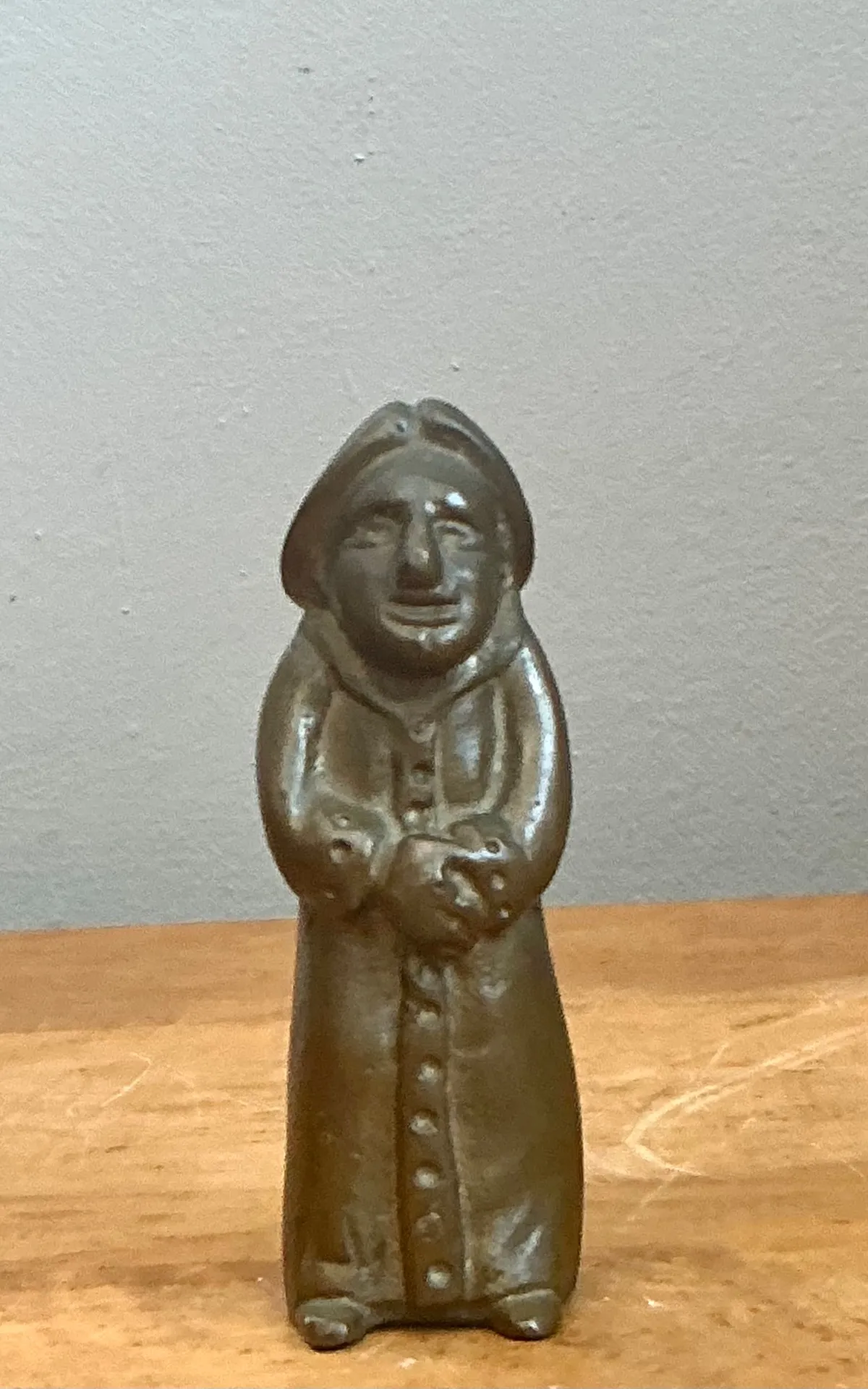 Antique Bronze Monk Sculpture — additional photo 7