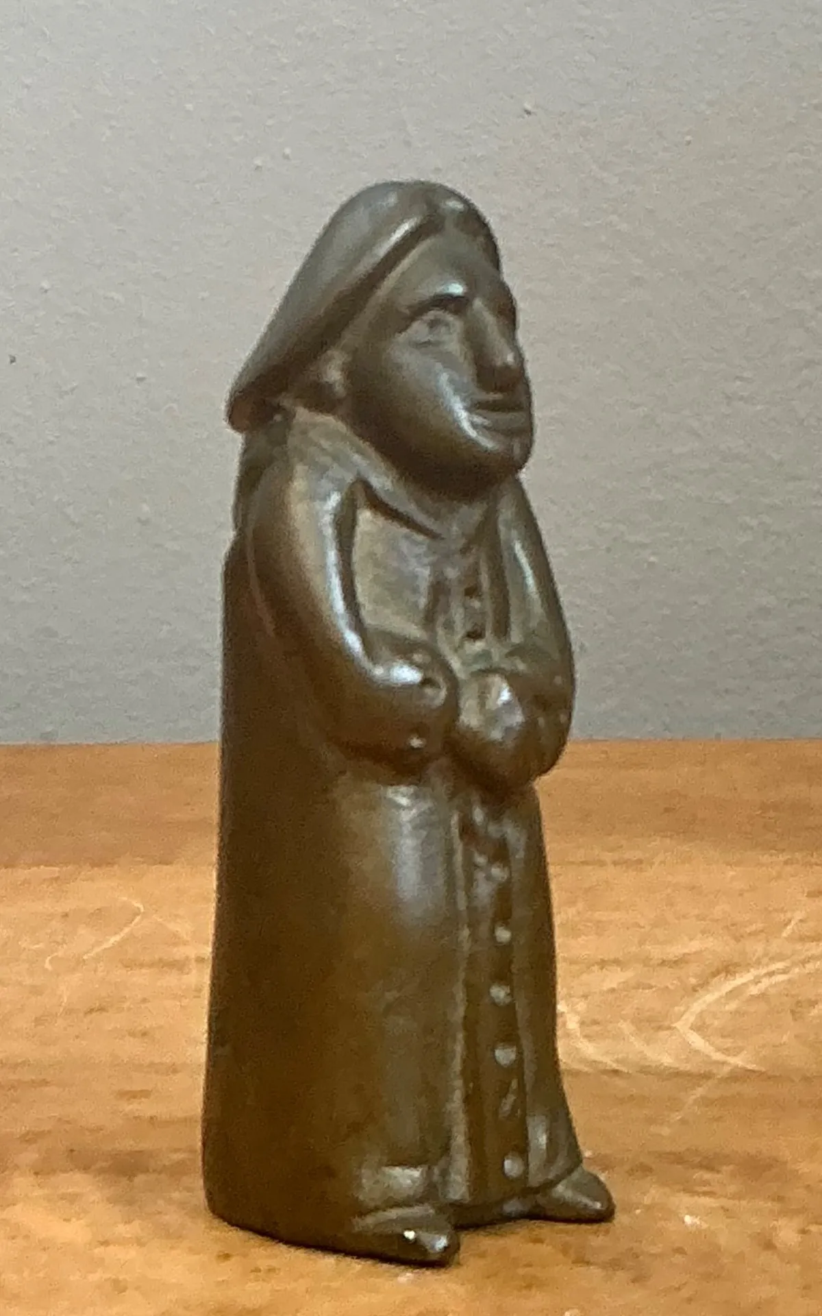 Antique Bronze Monk Sculpture — additional photo 5